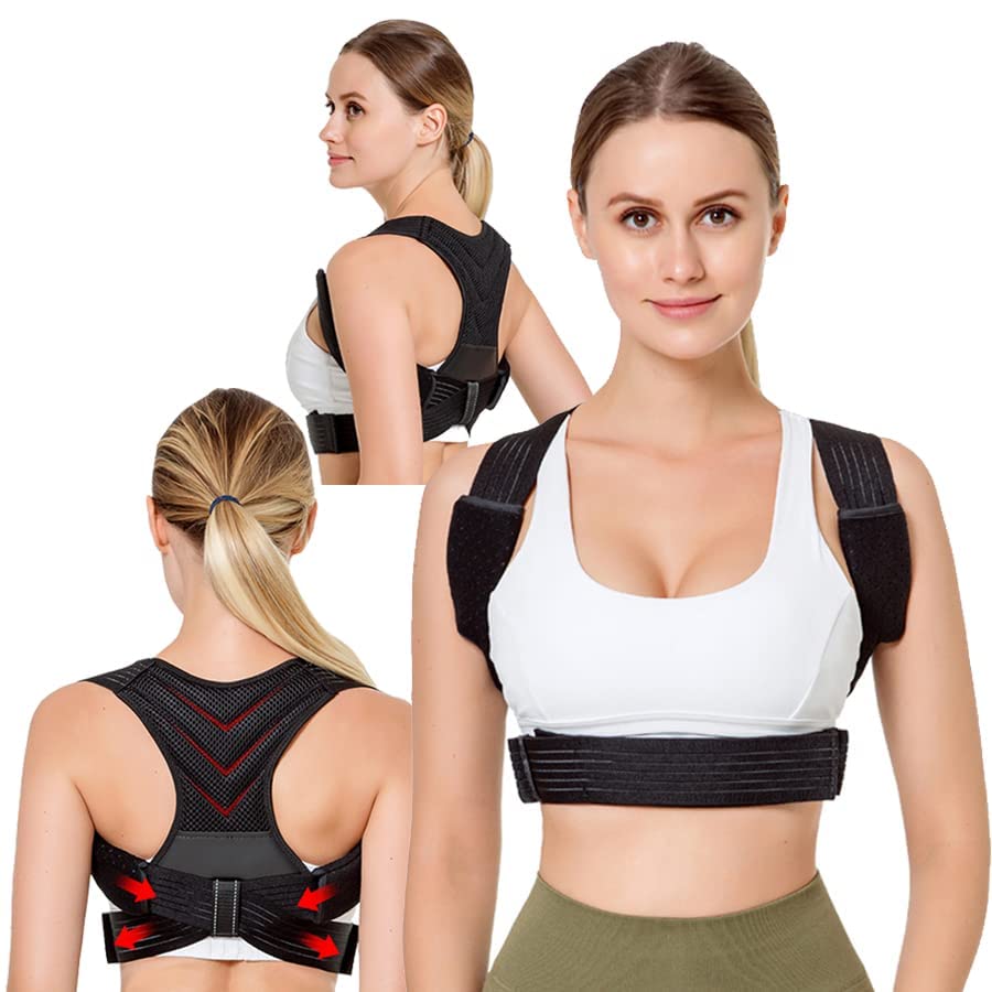 2 in 1 Women Posture Corrector Support Bra,Chest Brace Breathable  Adjustable Shoulder Back Posture Corrector-Improve Your Posture Instantly