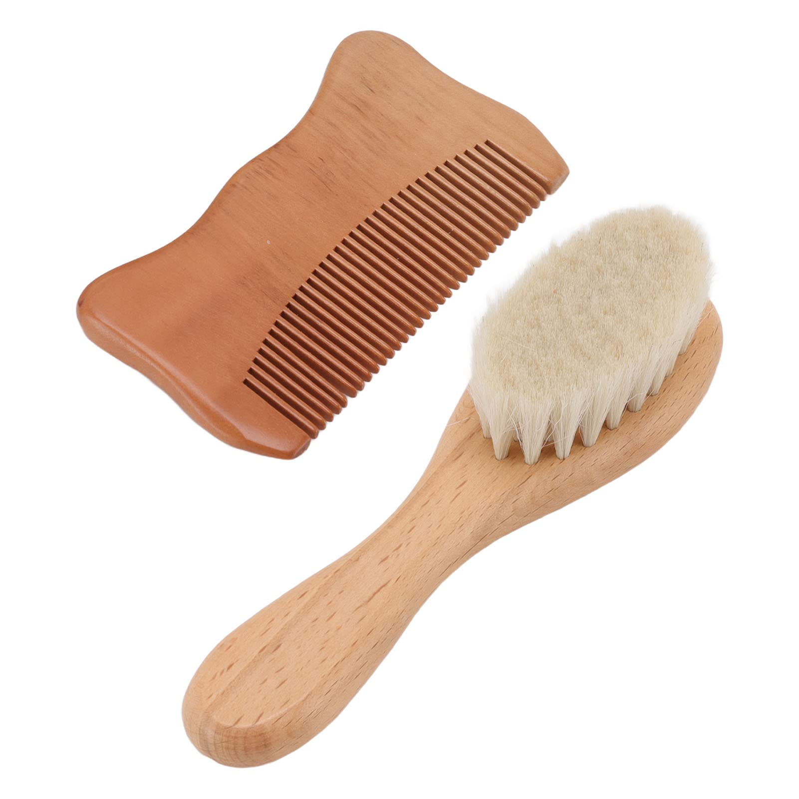 Baby Hair Wool Brush, Beard Brush Skin Friendly Ergonomic Handle Composite  Wood For Barber Shop