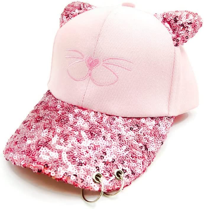 Toddler Girls' Cat Baseball Cap in Pink from Joe Fresh