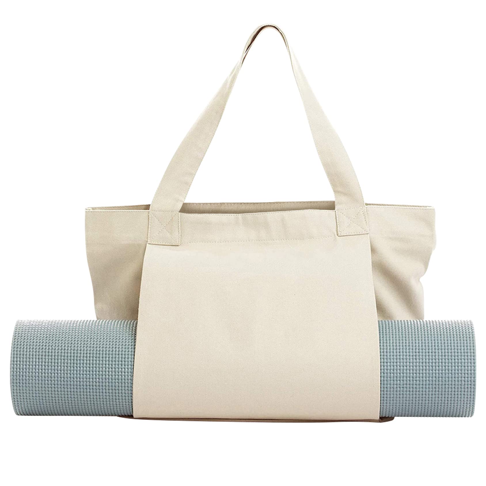 KUAK Yoga Mat Bag, Large Waterproof Women Tote Bag Shoulder Bag with 2 Yoga  Mat Holders,Pockets for Pilates/Gym/Work/School