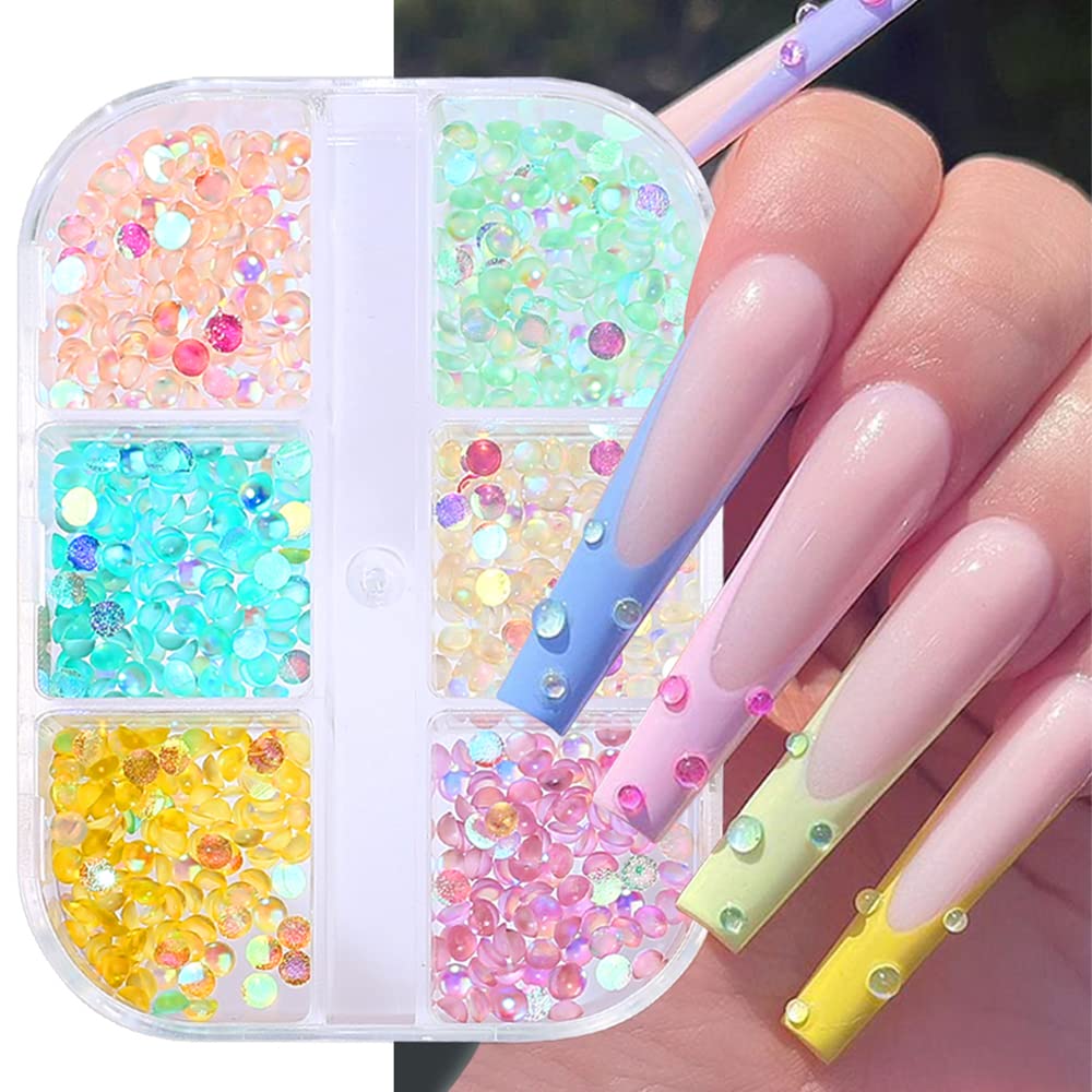 jodie 750 PCS 3D Nail Charms Aurora Rhinestones for Nails Mix Shapes  Crystals Clear AB Shiny Color Gems Design Multi Sized Diamonds Art  Decoration DIY