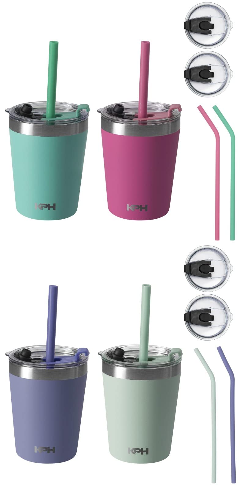 Baby Products Online - Klickpick Home Kids cups with built-in straw - a set  of 8 drinking cups for toddlers with 10 ounce straws - for children to sip  a safe dishwasher