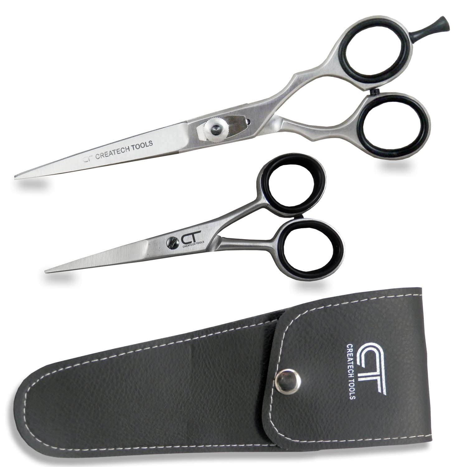 Createch Tools CT Hair Scissors Set 6 inch Hair Cutting and 4 inch