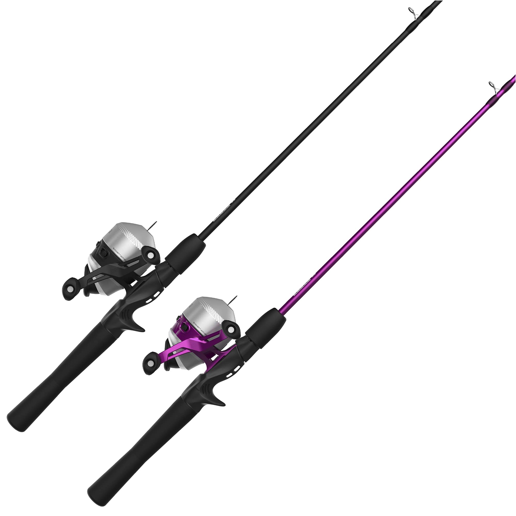 Two kids' fishing sets-Zebco rod with closed reel +Shakespeare rod