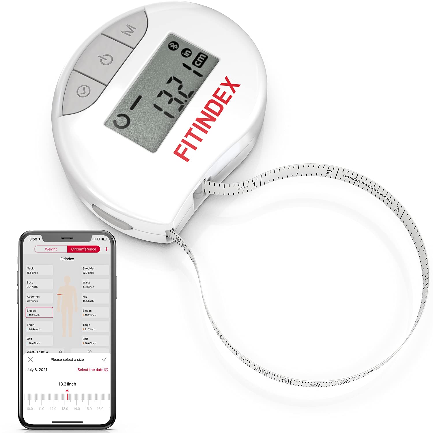 Lightstuff Digital Body Tape Measure - Smart Body Measuring Tape