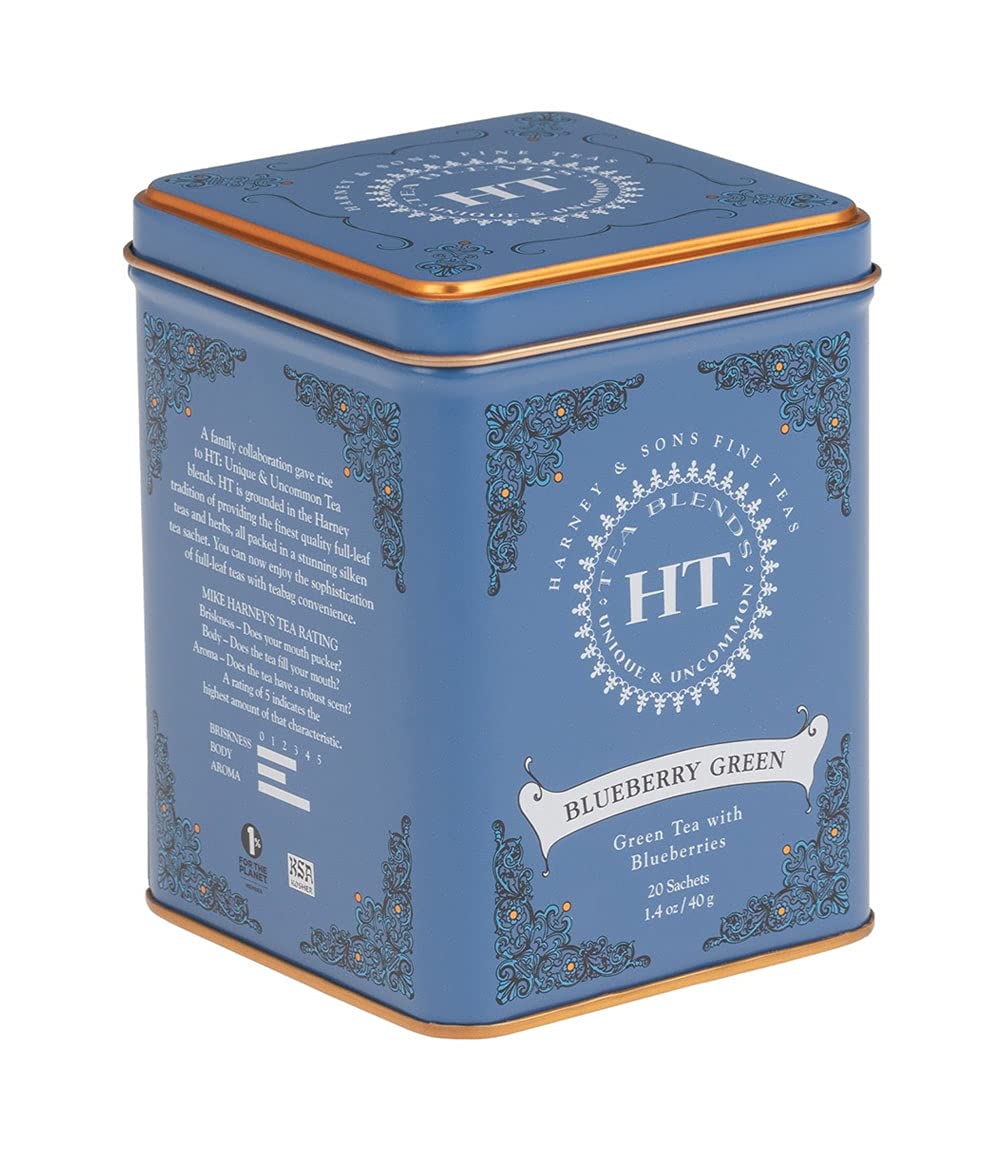 Harney & Sons HT Tea Blend Blueberry Green 20 Sachets 1.4 oz (40 g)