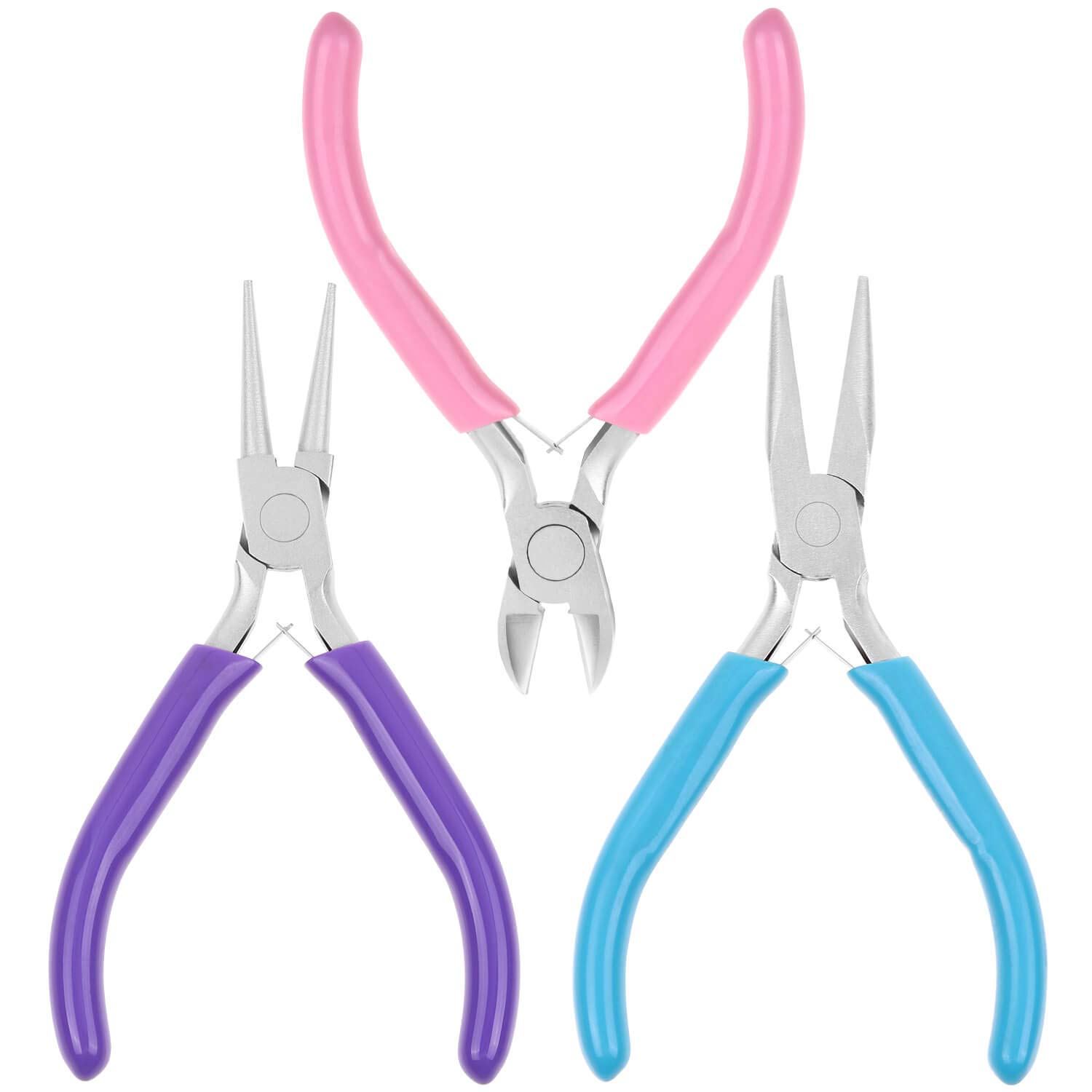Pink Color Handle Jewelry Pliers Tools & Equipment Long Needle