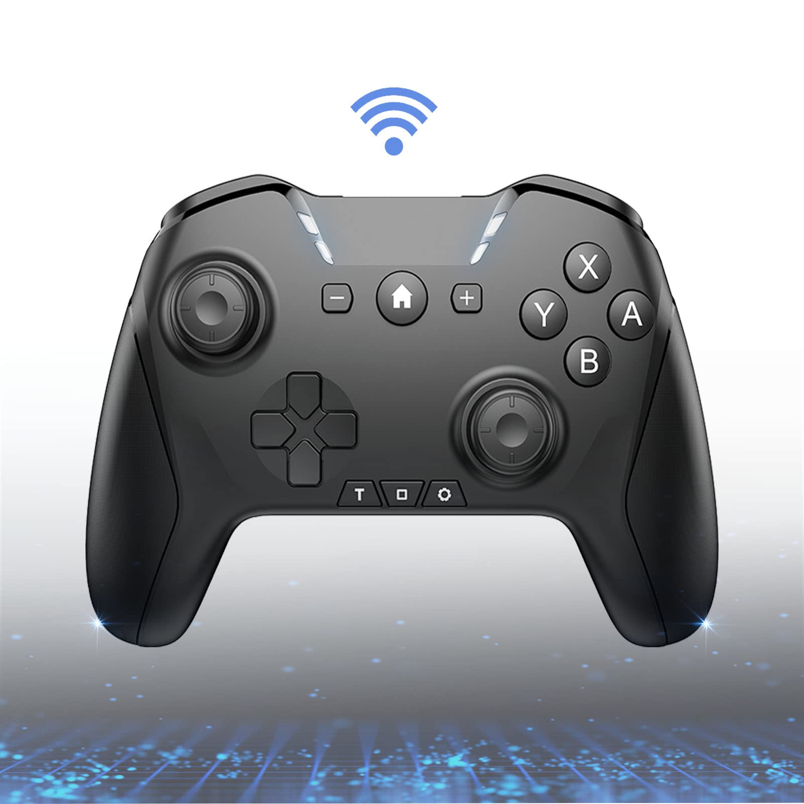 Bluetooth Controller for Switch/Mac/PC/Steam/Mobile  Phone/iOS/Android//TV/iPad/Table/Apple Arcade MFi Games switch pro  controller wireless with Adjustable Dual Motion Turbo Macros 6-Axis Wake Up  Black Controller