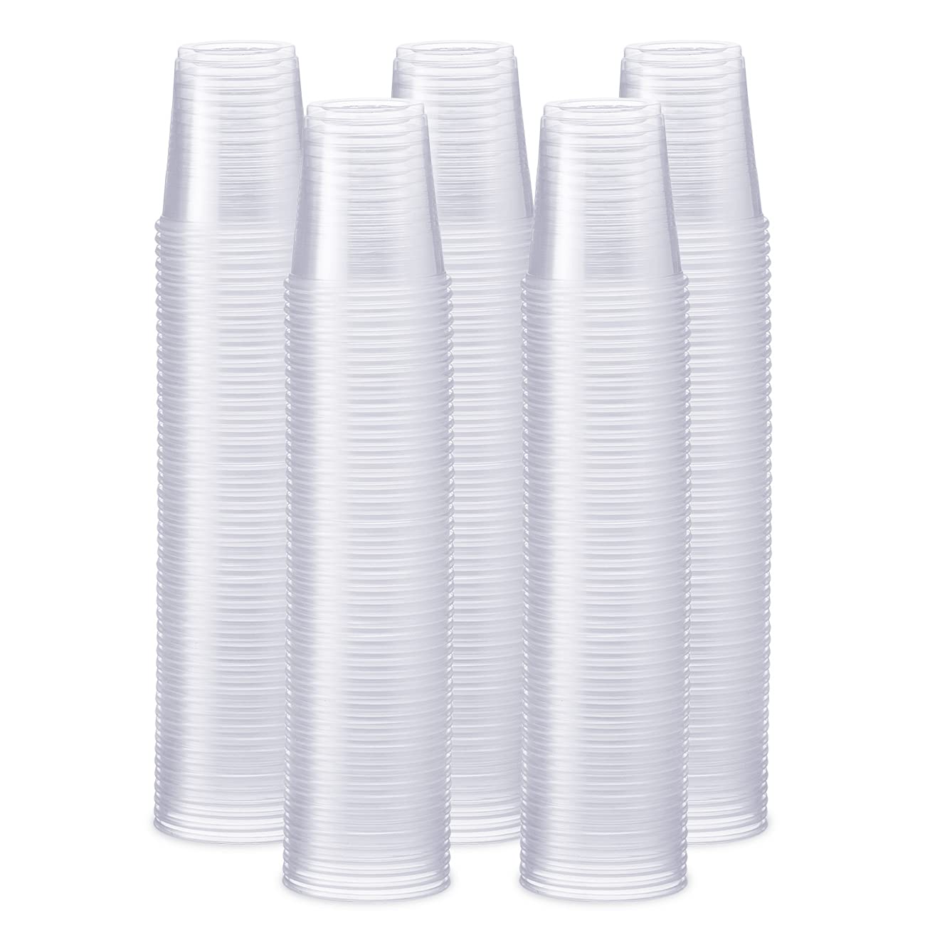 Comfy Package, Clear Plastic Cups, Small Disposable Bathroom, Mouthwash Polypropylene Cups [100 Pack] 3 oz.