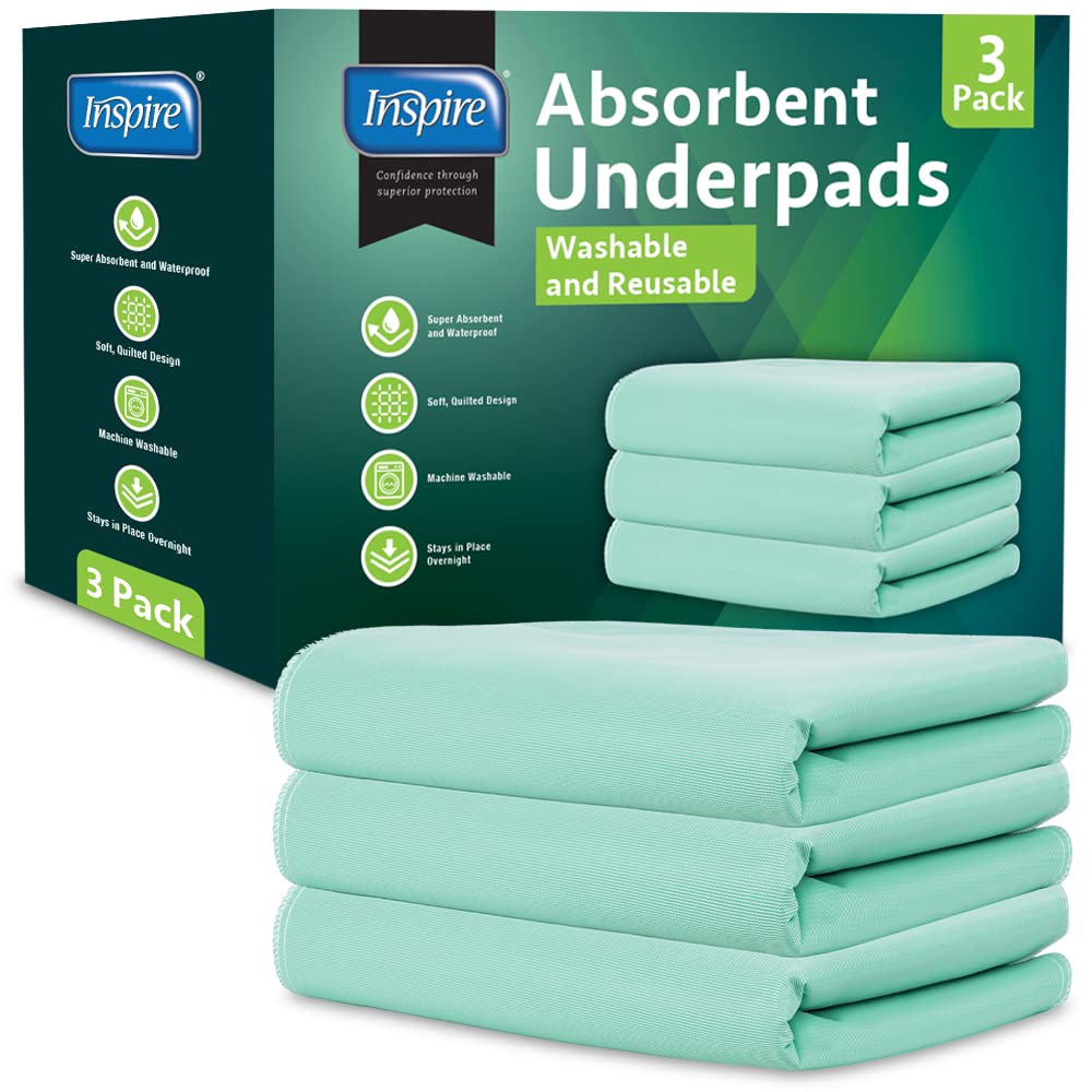 Incontinence Bed Pads - Reusable Waterproof Underpad Chair, Sofa and  Mattress Protectors - Highly Absorbent, Machine Washable - for Children,  Pets and