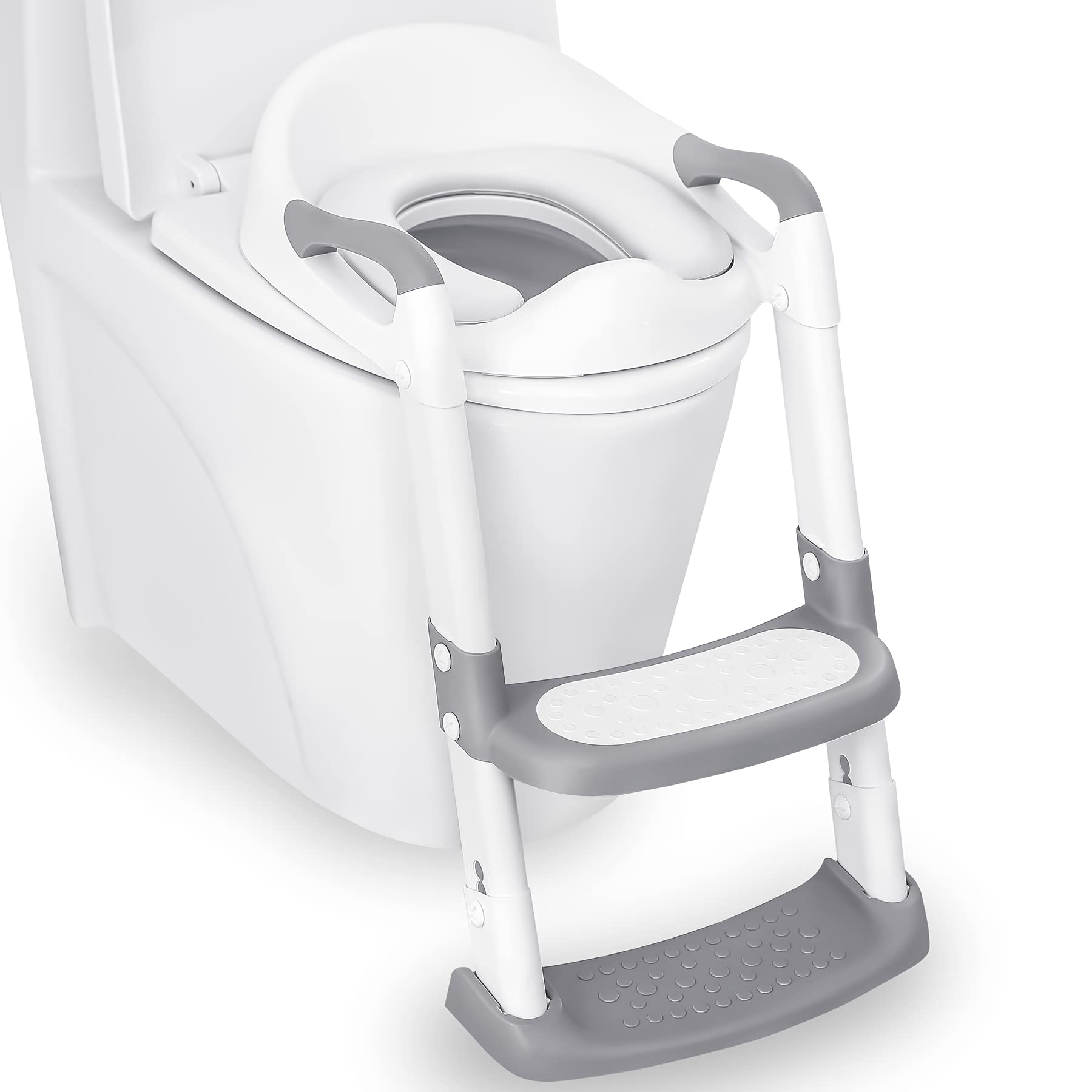 Kylinton Potty Training Seat with Step Stool Ladder, Foldable Toddler Potty  Seat for Toilet 2 in 1 Potty Training Toilet for Kids, Splash Guard