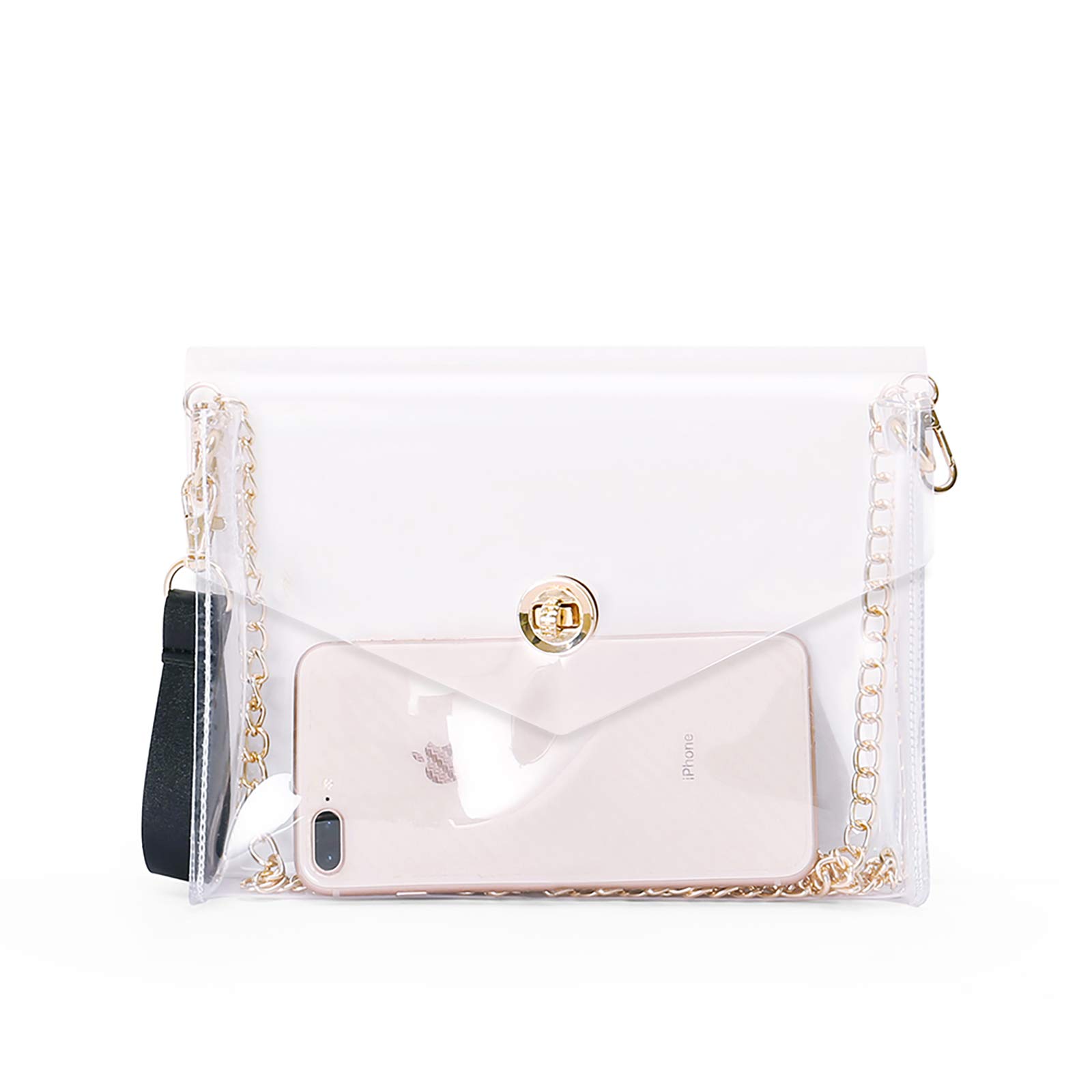 Sintra Clear Purse for Women, Clear Cute Hobo Tote Handbag Mini Clutch Bag  with Pearl chain Stadium Approved for Concerts, See Through Transparent