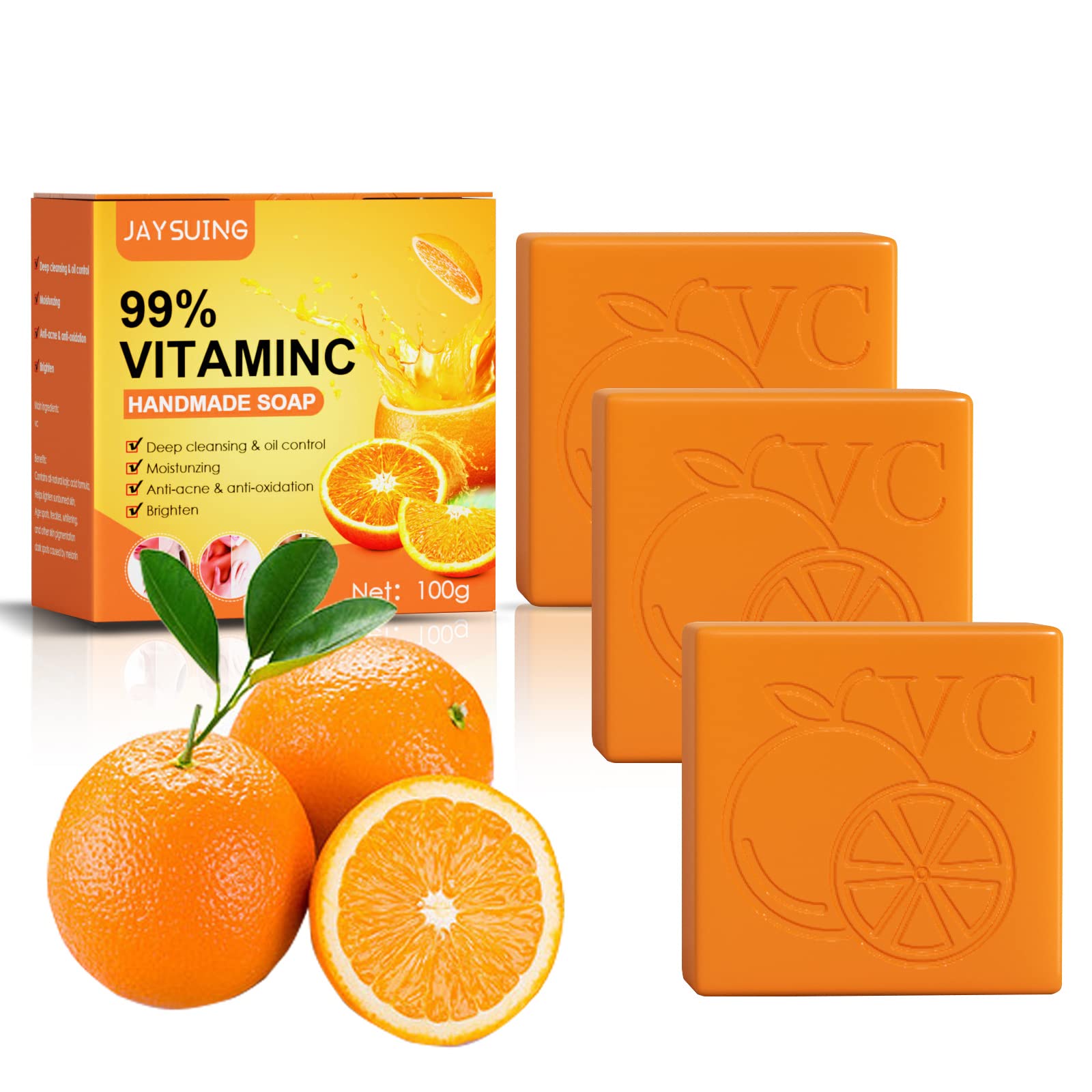  Organic Handmade Orange Soap for All Skin Types With Premium  Essential Oils - 4oz / 110 gr : Handmade Products