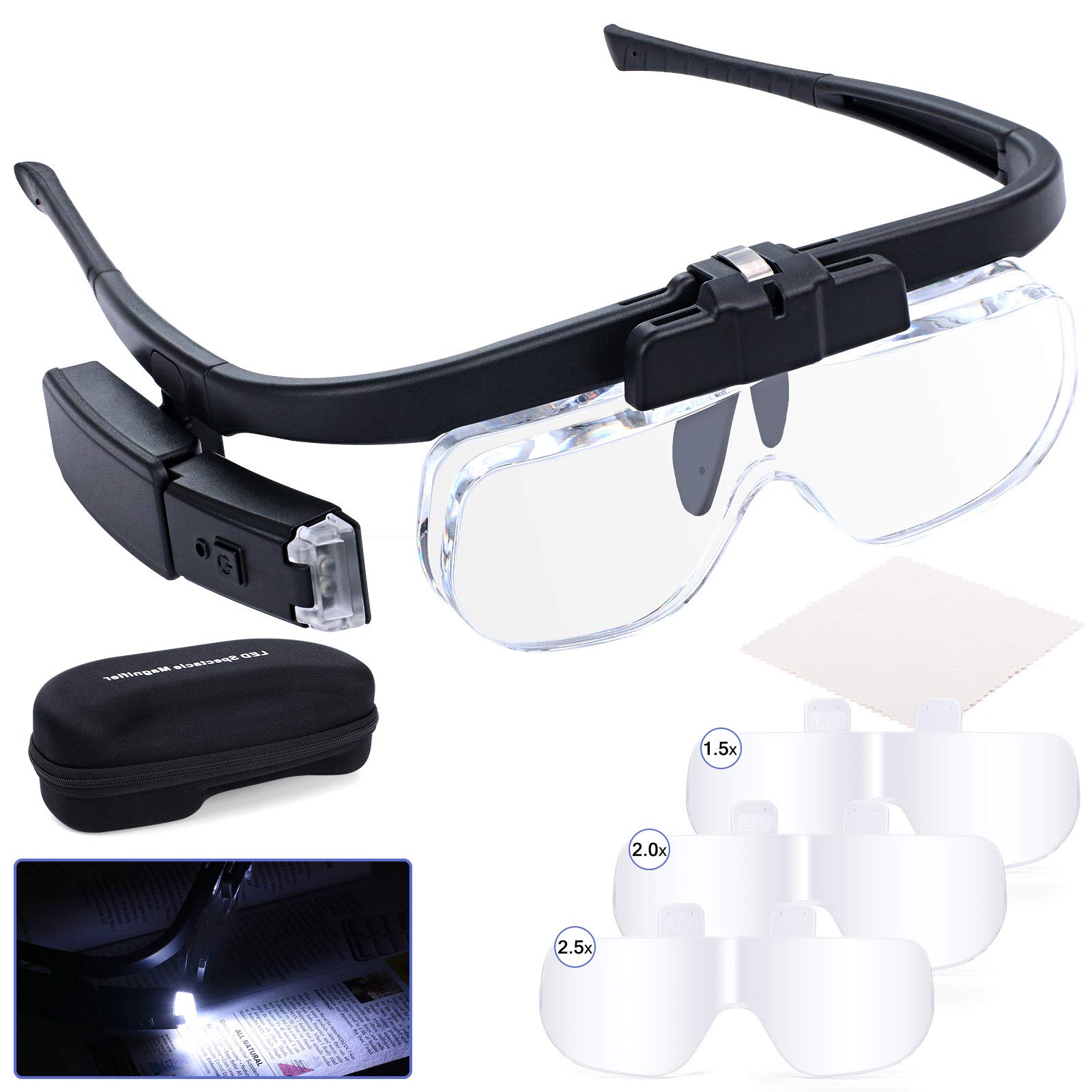 Magnifying Glasses for Close Work, Rechargeable LED Qatar