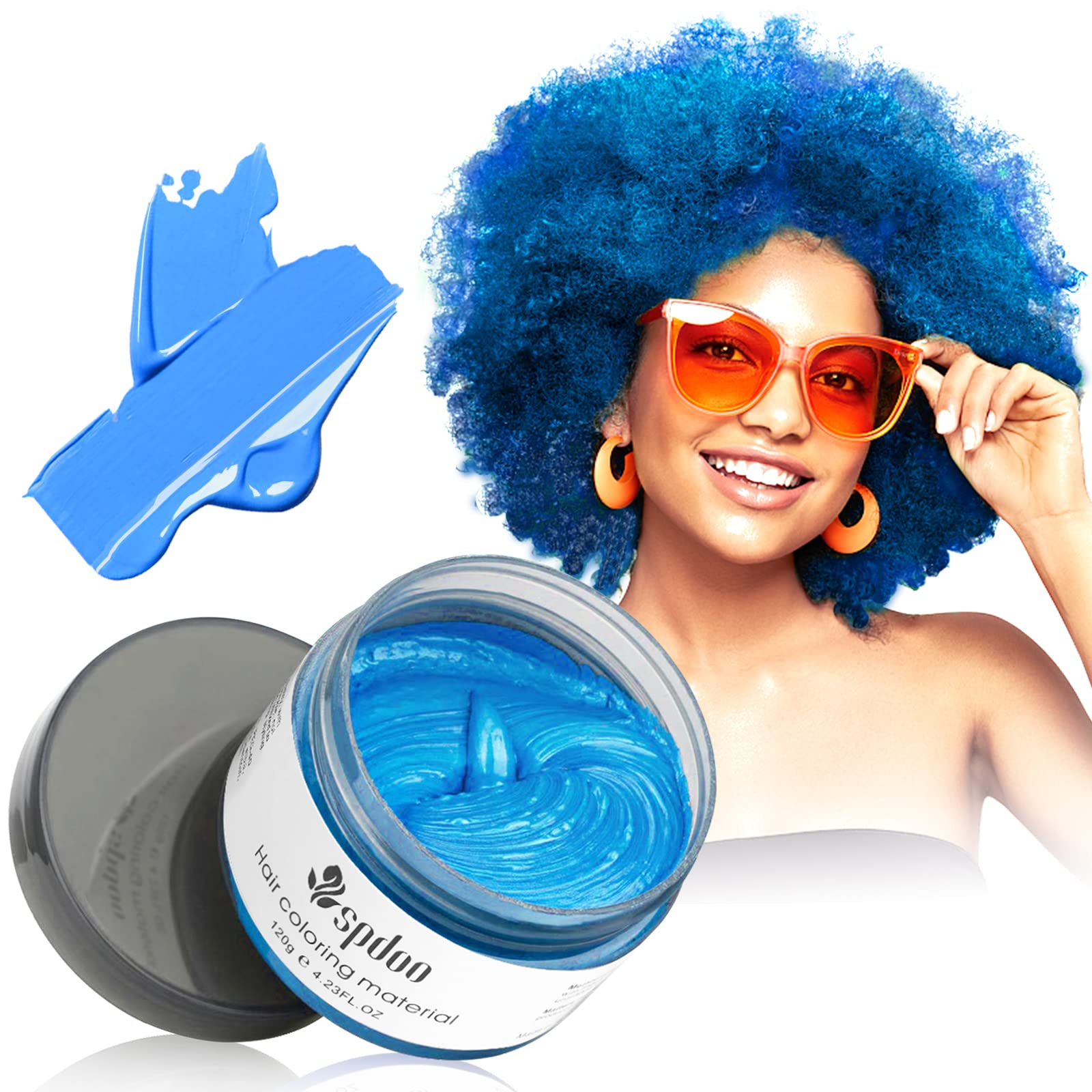 Hair Coloring Wax Spdoo BLUE / RED Unisex Multi-Colors Temporary