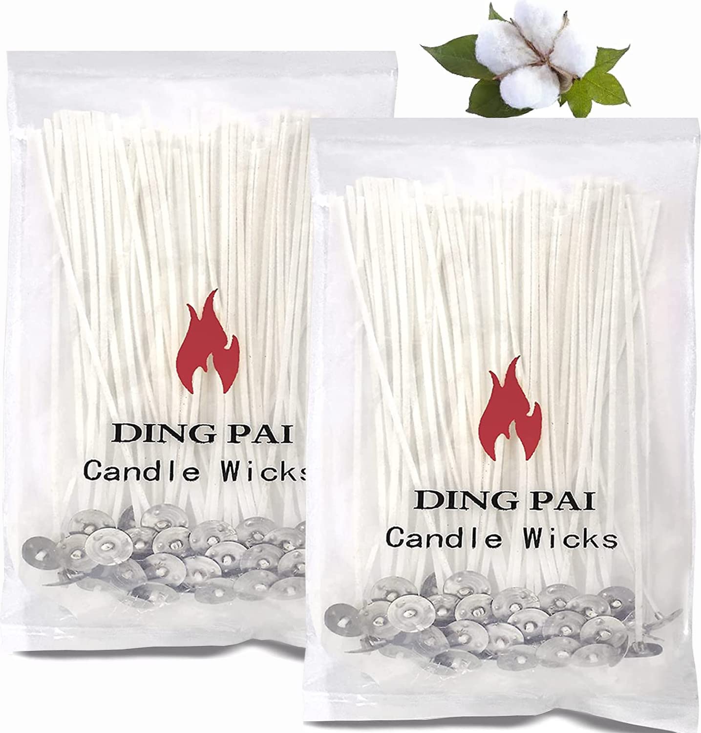 DINGPAI 100pcs Cotton Candle Wicks, 6 inches Low Smoke Pre-Waxed Candle  Wicks for Candle Making, Candle DIY Style 1