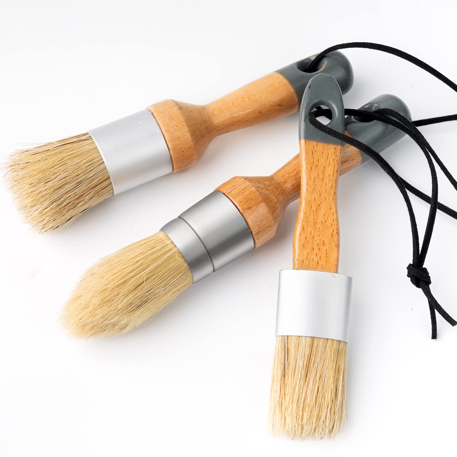 Chalk Paint Brush Set, 3 Pcs Chalk Paint for Furniture Natural Bristle  Painting