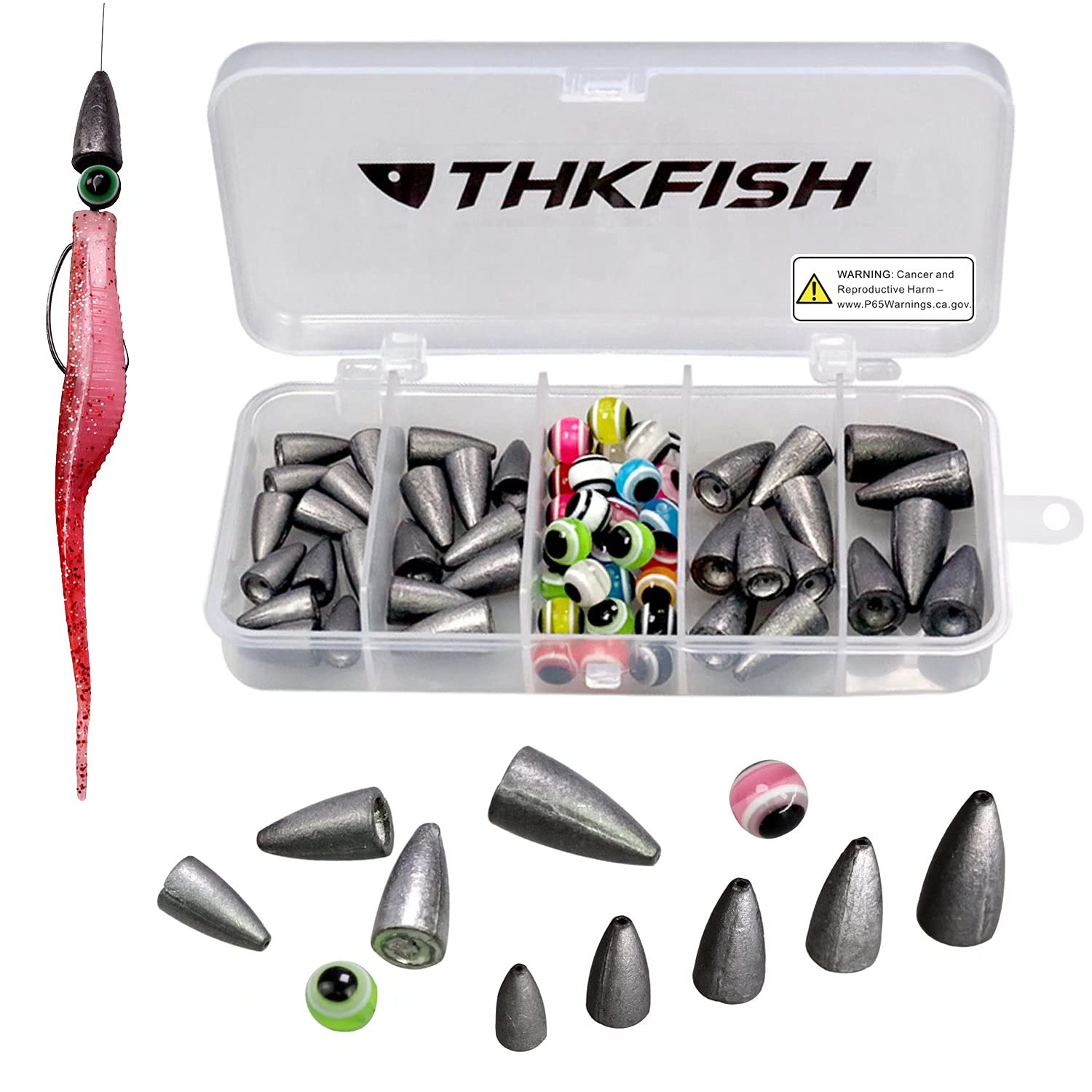 THKFISH Texas and Carolina Fishing Rig Bass Fishing Bullet Weights for  Fishing Sinkers Hooks Rolling Barrel Fishing Swivels Beads Rings Fishing  Tackle Kit B-339pcs: Buy Online at Best Price in Egypt 