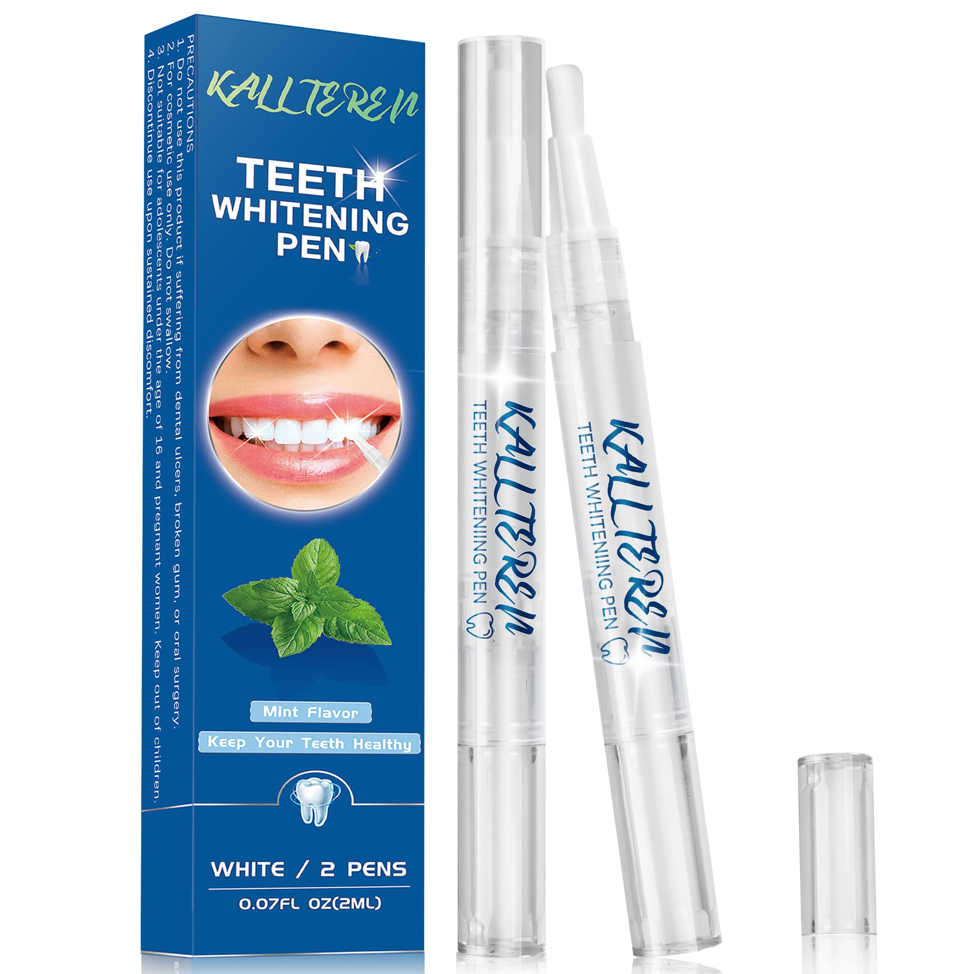 Teeth Whitening Pen(2 Pens) Teeth Whitening Kit Without The Sensitivity ...