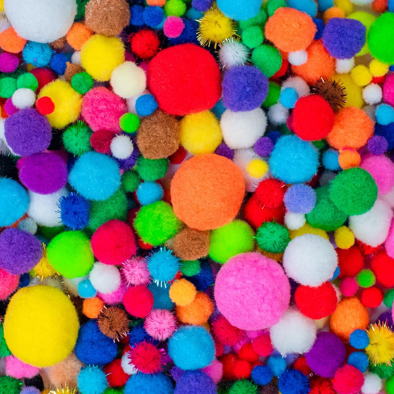 Pom Poms 5 Colors Craft Pom Poms Fuzzy Pompom Puff Balls - Temu