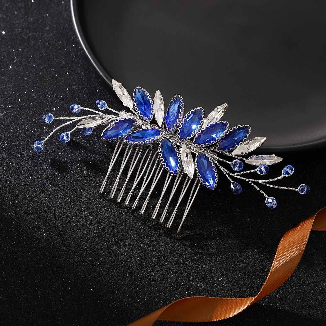 Latious Bride Wedding Hair Comb Silver Crystal Bridal Hair Clip