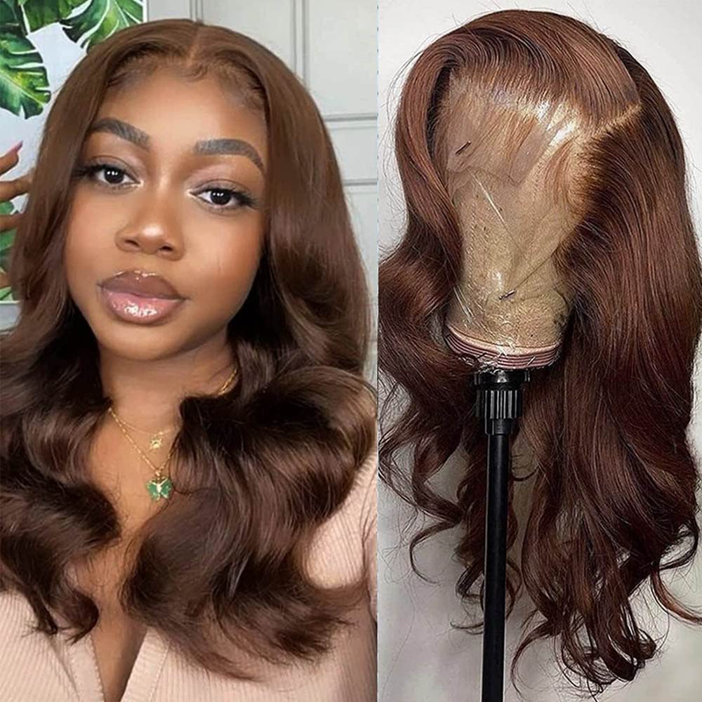 Short brown lace front cheap wig