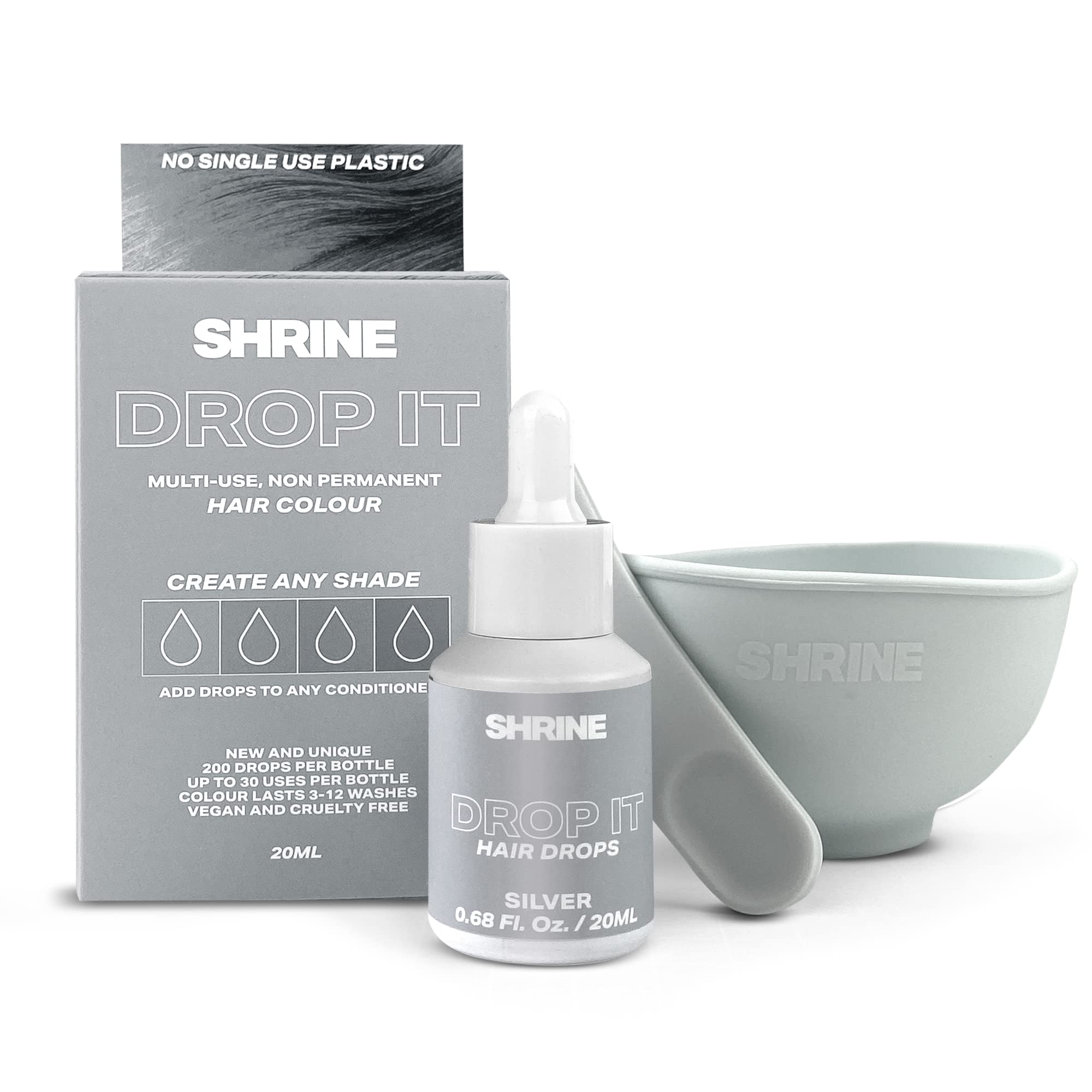 Shrine Drop It - Pink Hair Dye Drops - Semi-Permanent Hair Color - 30 Uses per Bottle - Vegan & Cruelty Free - 0.68fl oz