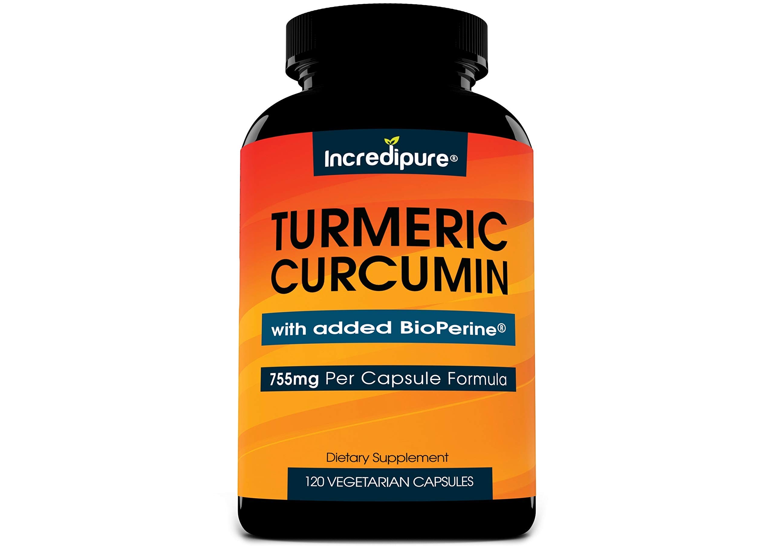 Turmeric Curcumin Supplement w BioPerine 755mg Per Capsule 120 Veggie