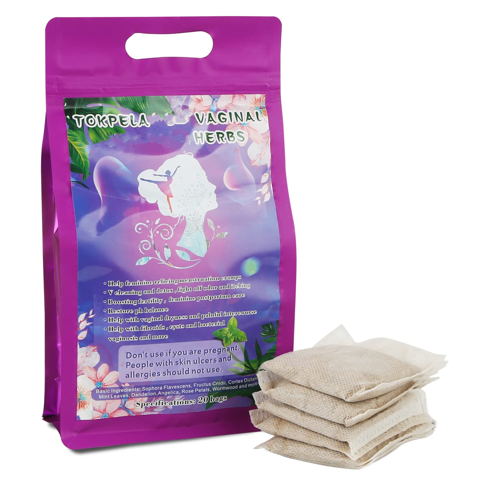 Tokpela Yoni Herbs For Cleansing And Tightening 100 Organic V Steaming Herbsfilter Bag