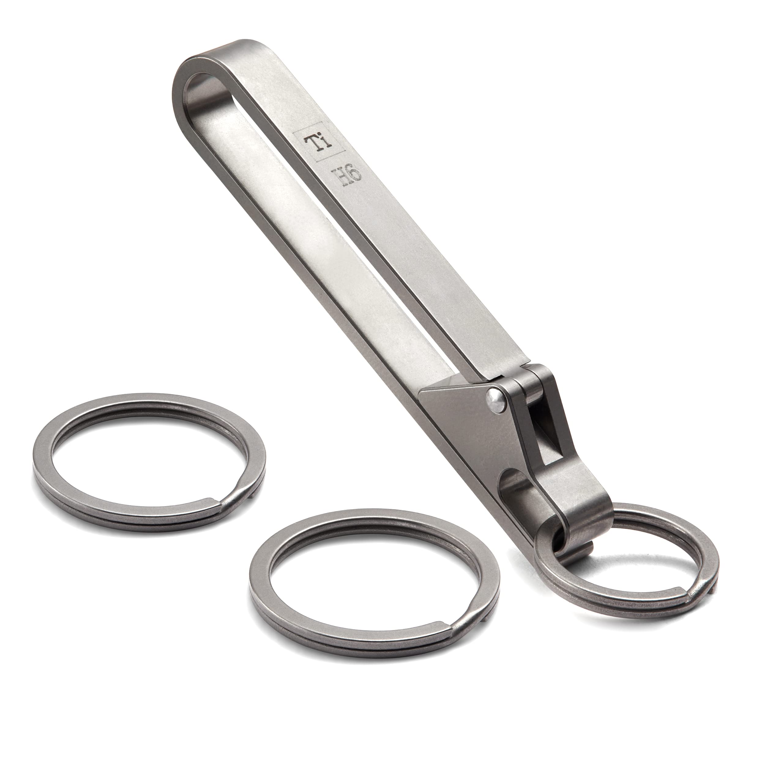 Key Holder Titanium Belt Loop Keychain Clip EDC Duty Quick Release Hooks  With Detachable KeyRing for Men Best Gifts