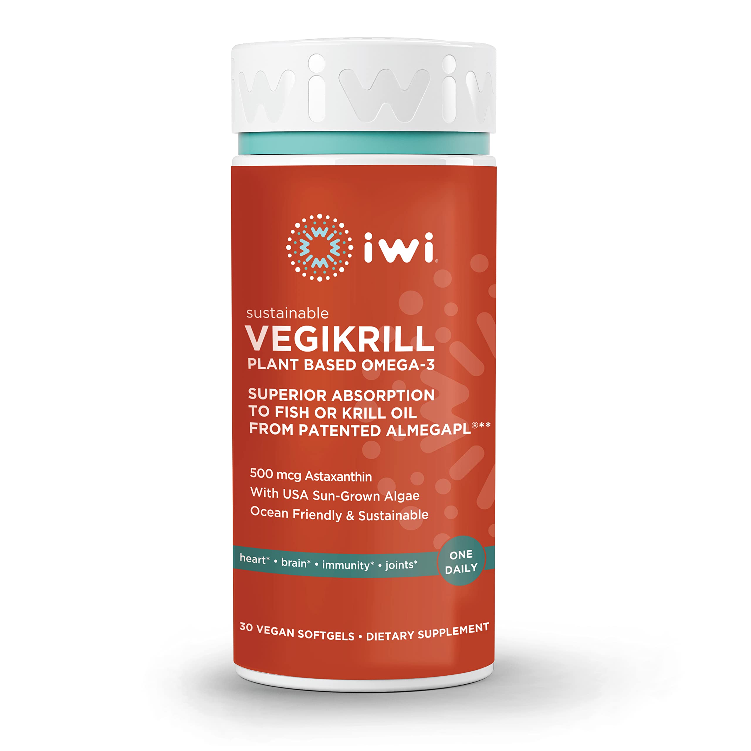 Iwi Life Vegikrill Krill Free Vegan Omega 3 Algae Oil with More