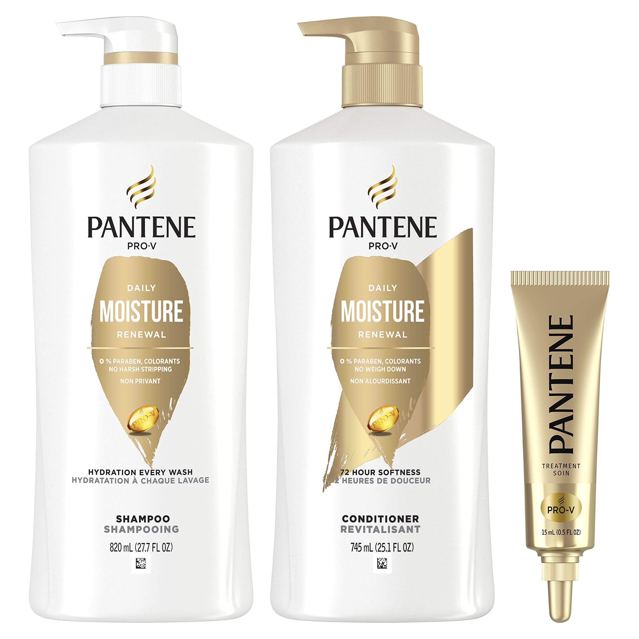 Pantene Shampoo Conditioner And Hair Treatment Set Daily Moisture Renewal For Dry Hair Safe 