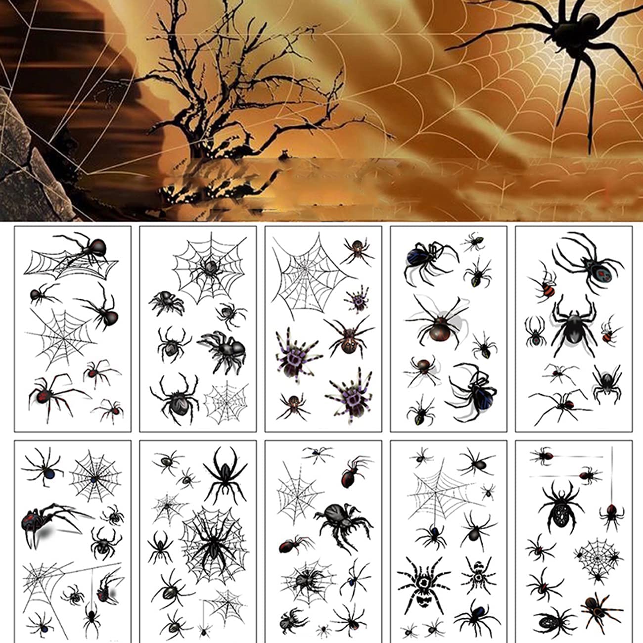 Corner Spider Web Decal Sticker 10 X 7 