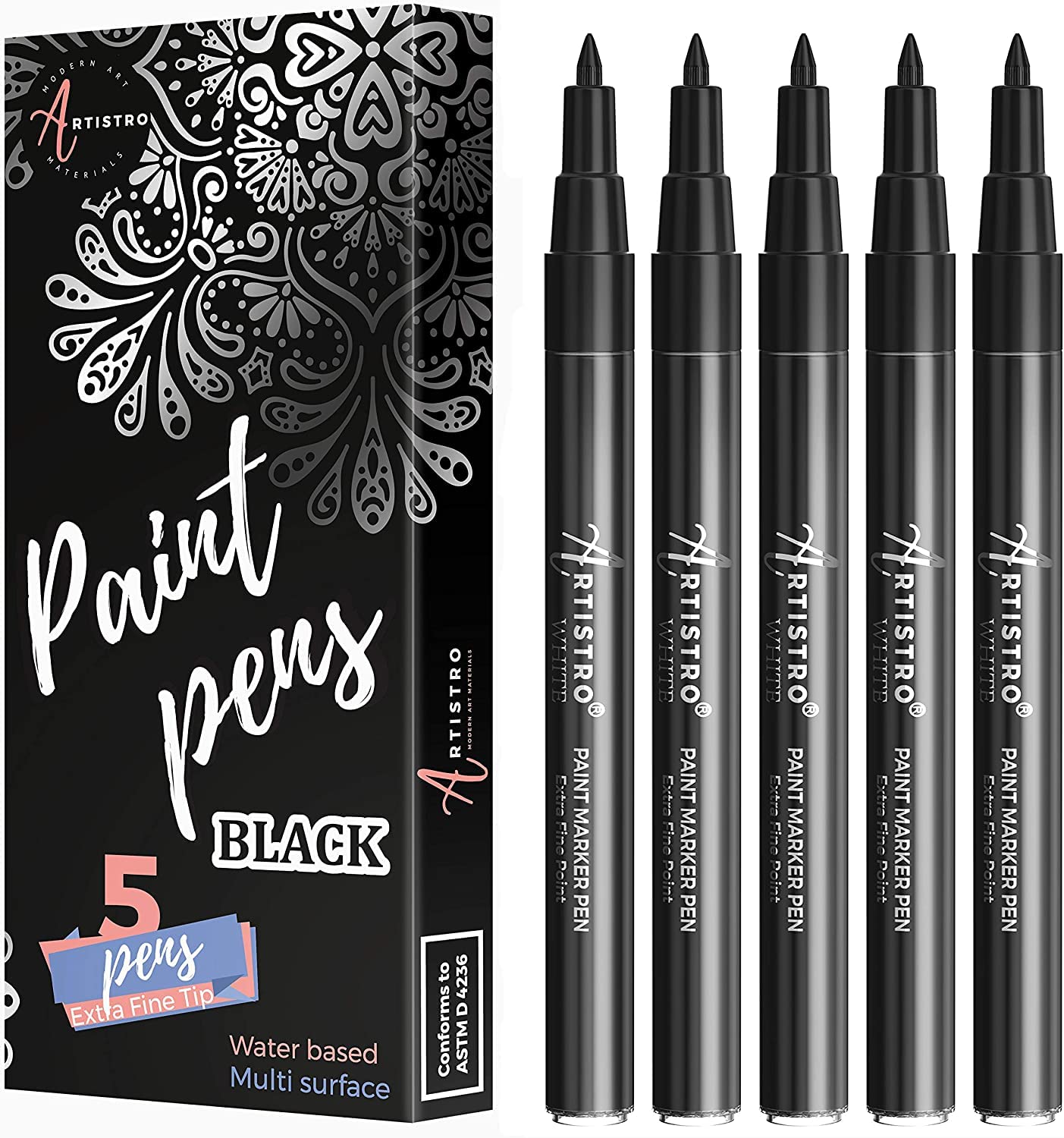 Artistro Acrylic Paint Pens Extra Fine Tip 30 Colored Paint Markers
