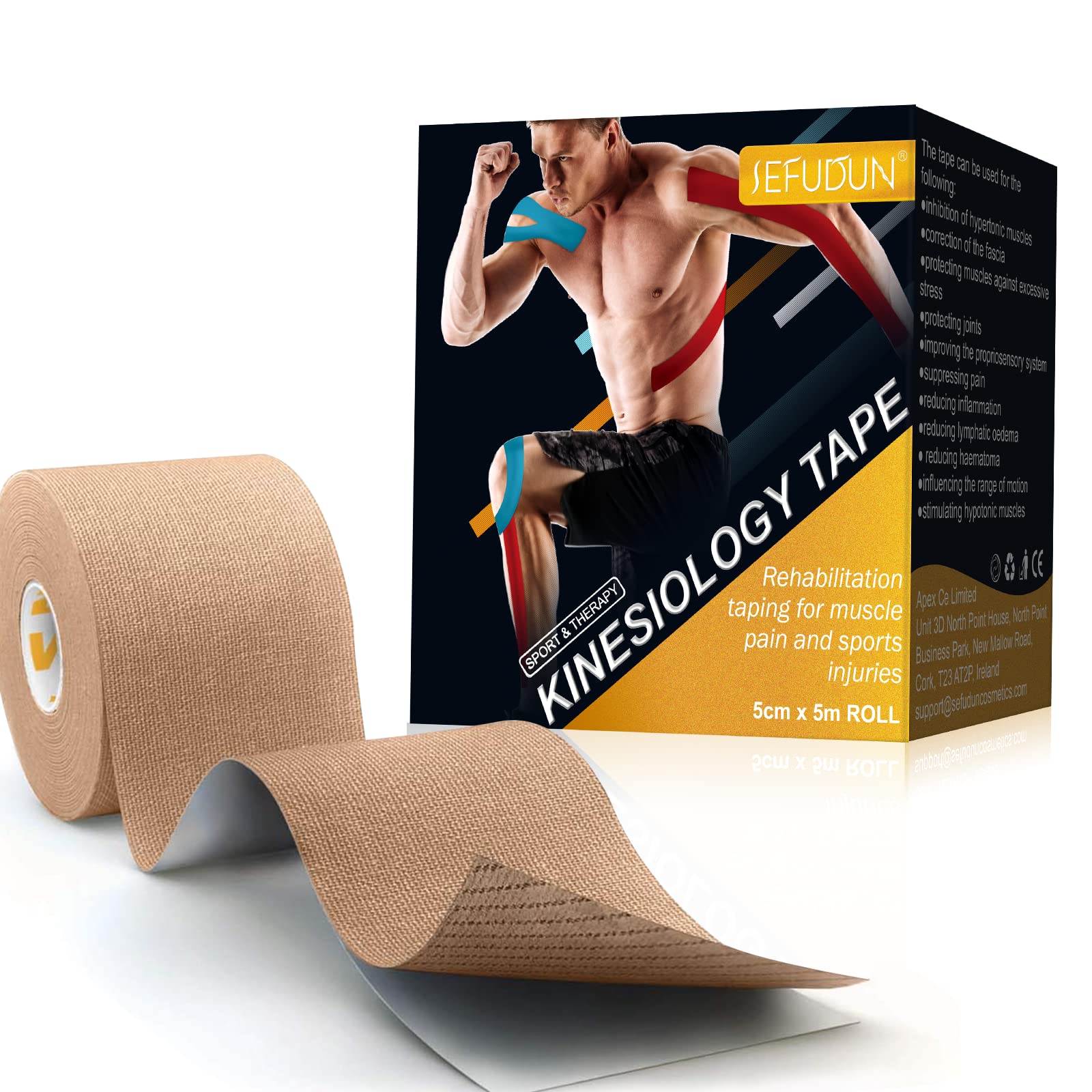 Waterproof Kinesiology Tape -4-Rolls-Joints Support & Muscle Pain