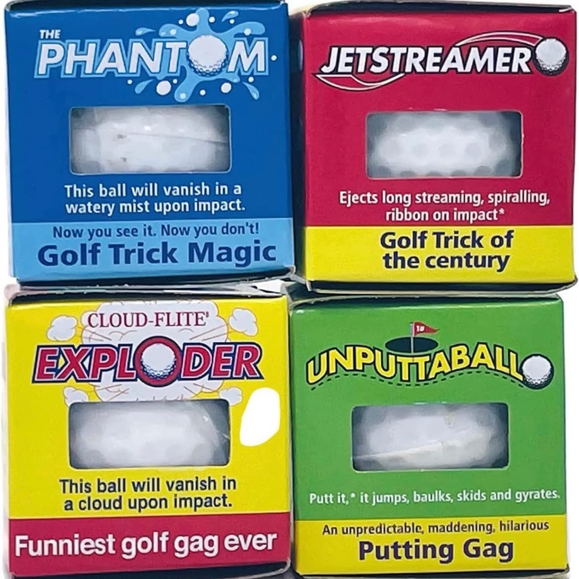 Funny Golf Gifts - Exploding Golf Balls - Pack of 3 - Golf Gag Gifts