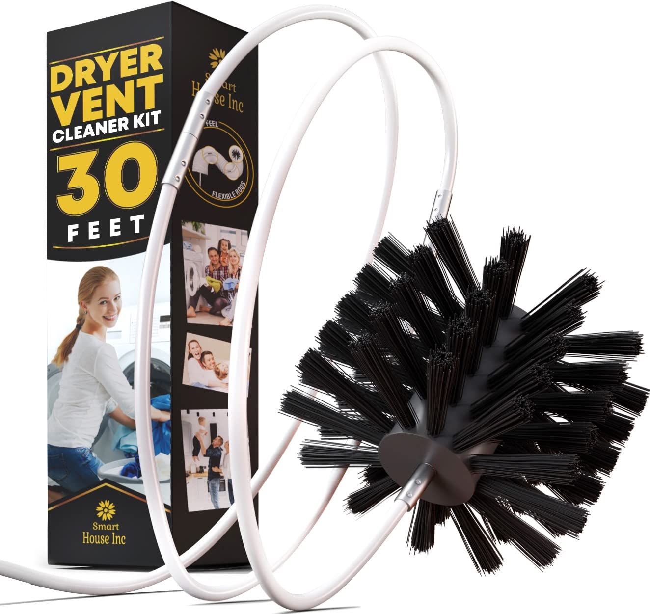 Dryer Vent Cleaner Kit, Lint Remover, Flexible Reusable Strong