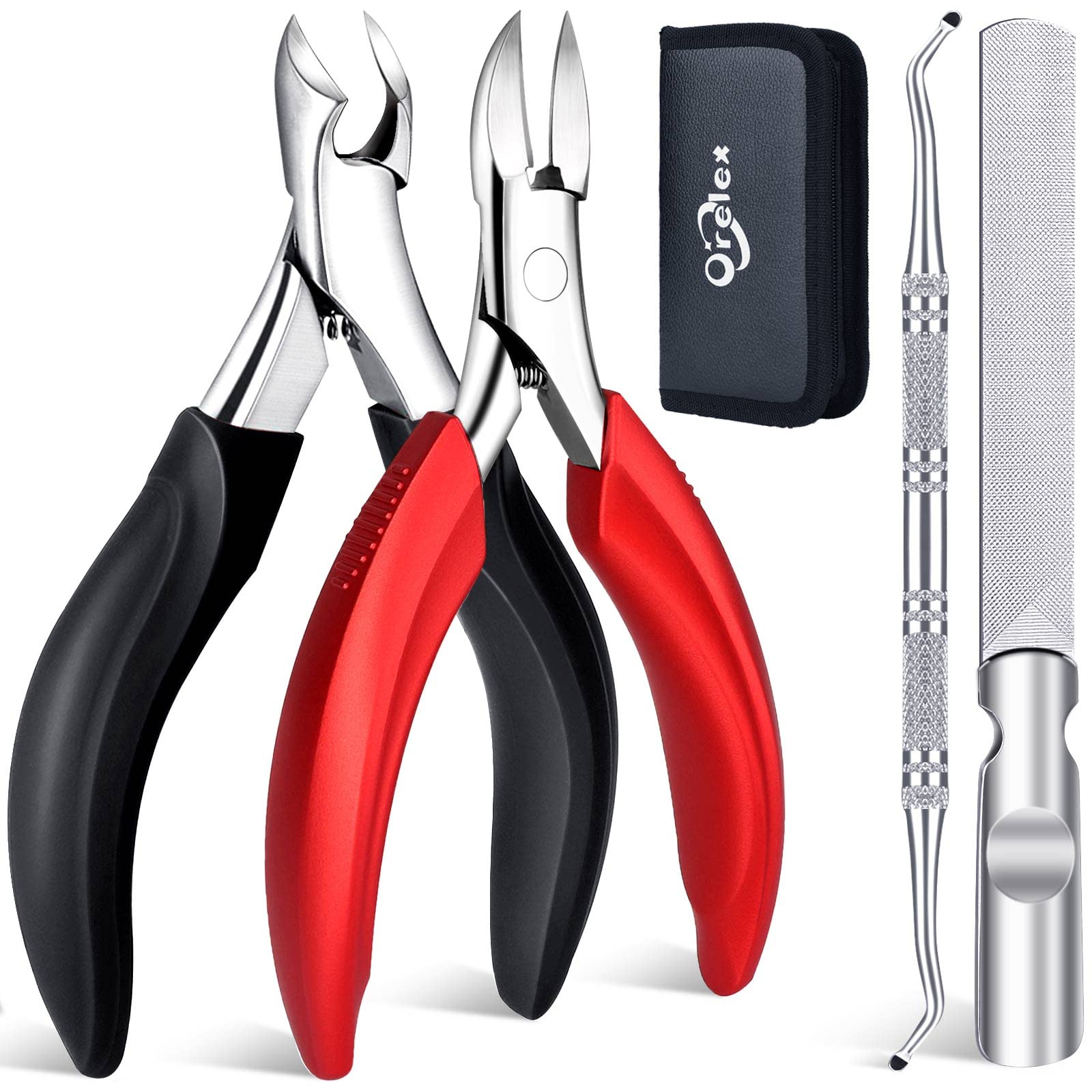 Orelex Toenail Clippers, Toe Nail Clippers for Thick Nails, Have Duty Nail  Clipper Fingernail Clippers for Thick Nails,Seniors, Men, Women, Super