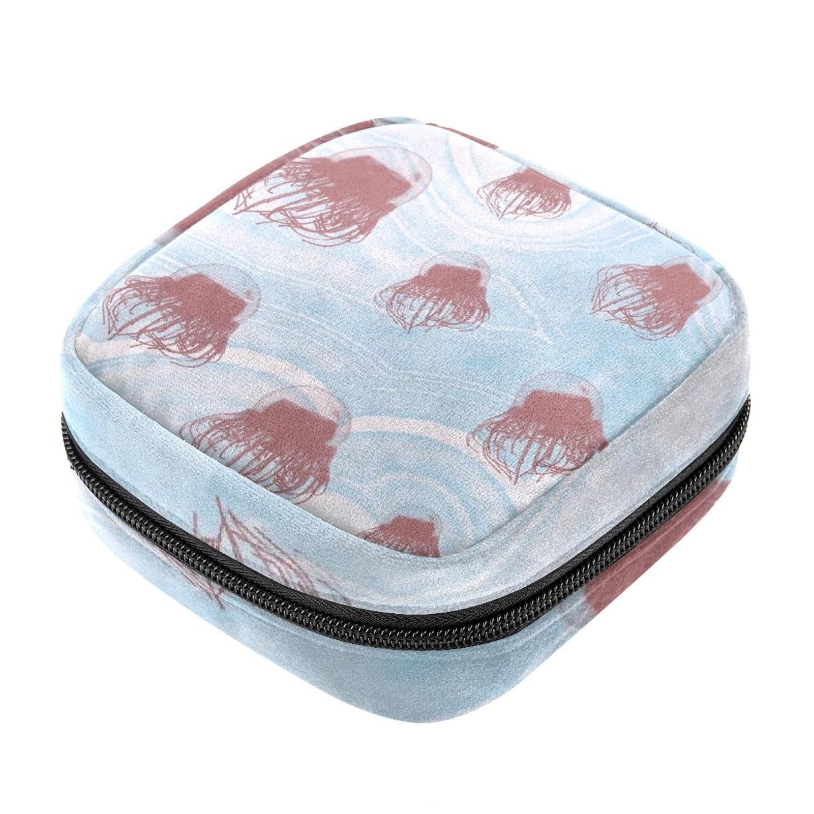 Women Portable Sanitary Napkin Tampon Storage Bag Cotton Travel Makeup  Storage Bag Literary Zipper Coin Purse Sundries Storage