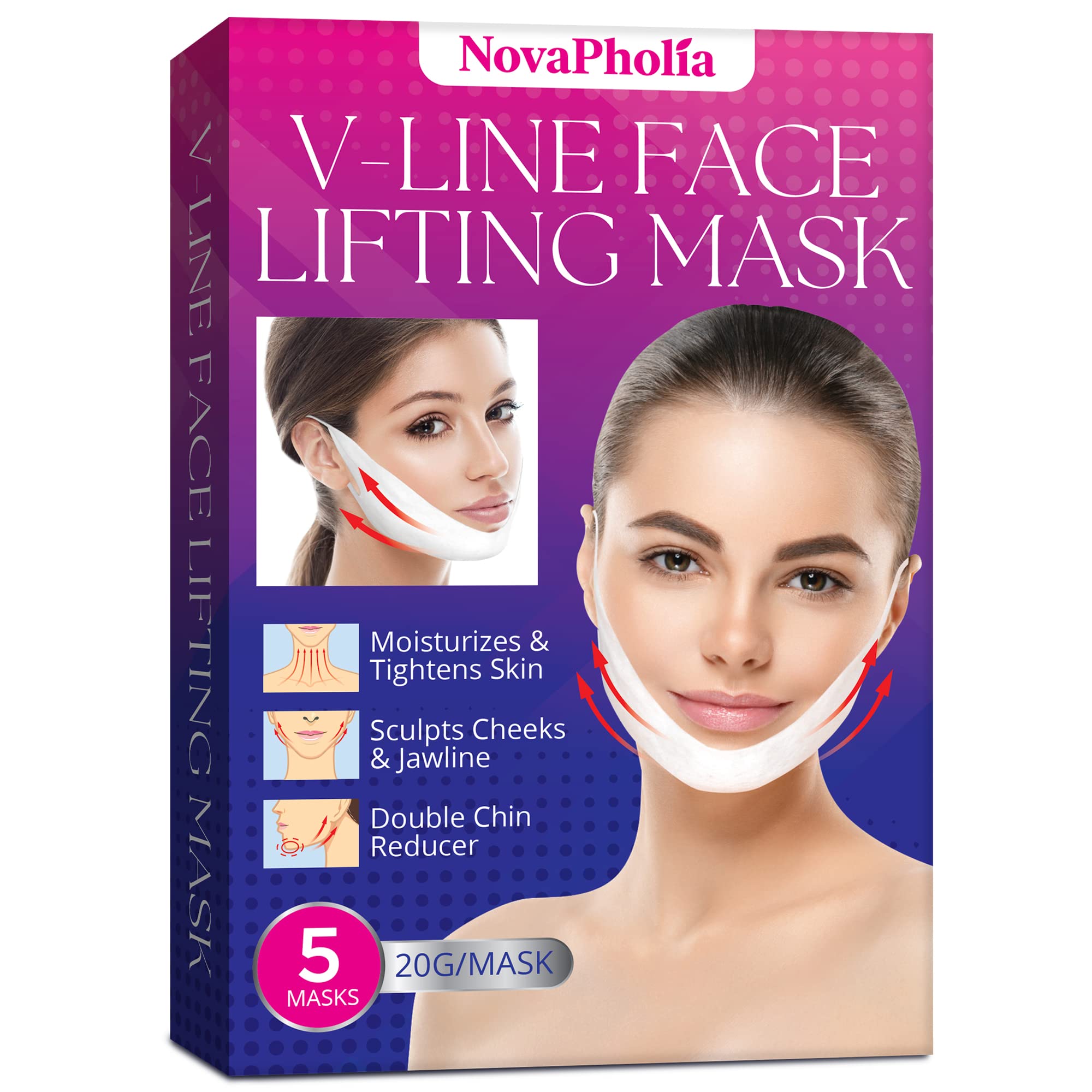 V Line Face Lifting Mask 7 Pcs Chin Strap V Shap Face Mask for