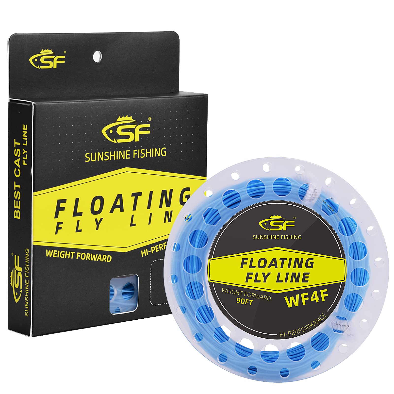  SF Fly Fishing Floating Line with Welded Loop Sky Blue 90FT  WF6F & Braided Fly Fishing Backing Line 20LB 100m/108yds Blue : Sports &  Outdoors