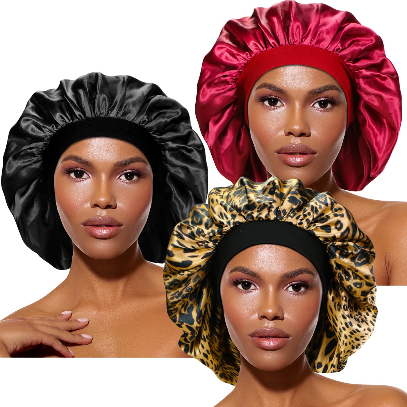 Reversible Satin Bonnet For Kinky, Curly or Springy Hair – Sophia