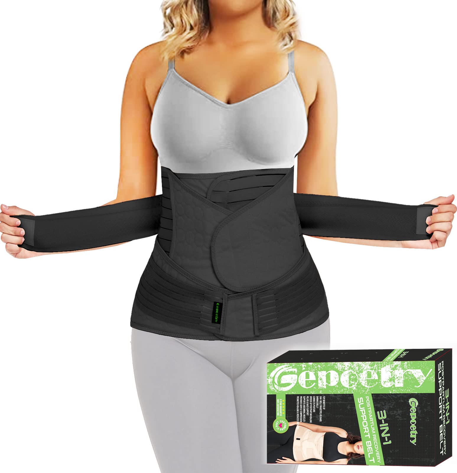3 in 1 Postpartum Belly Support Recovery Wrap – Postpartum Belly Band –  After Birth Brace – Slimming Girdles –