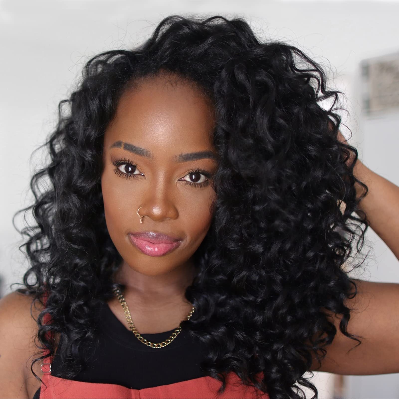 Afro Crochet Braids Deep Kinky Wavy Curly Hair Extensions as Human Weave  Braid H