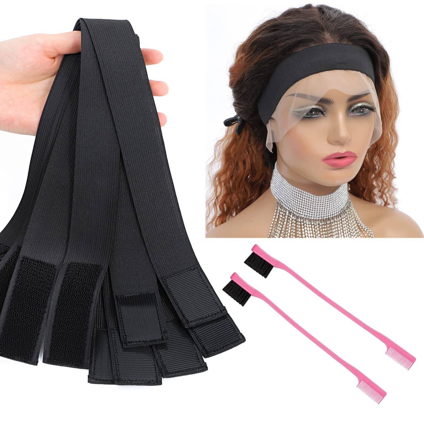 Welfare Products Elastic Hair Bands for Lace Frontal Melt 5 PCS