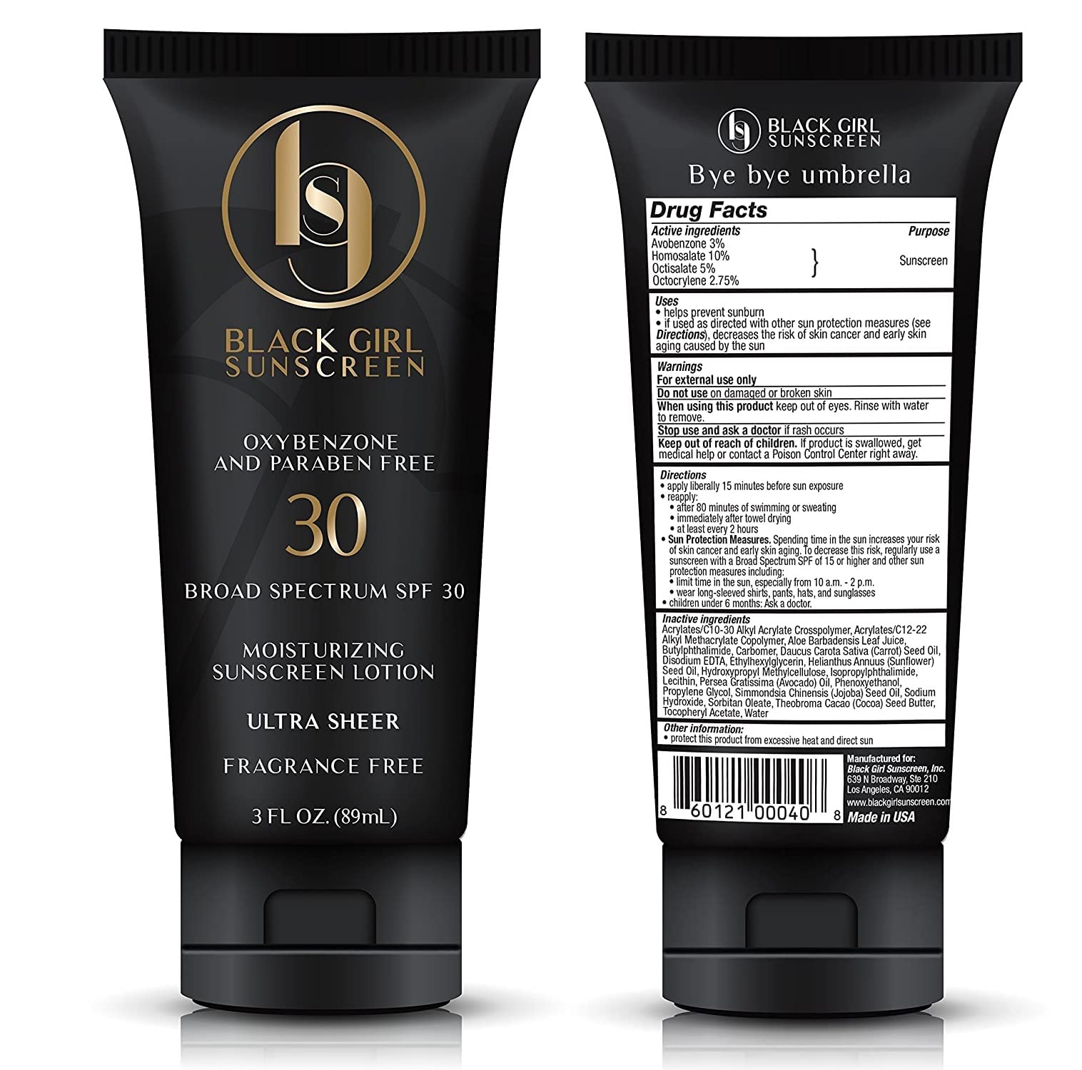 Bissport BlackGirlSunscreen SPF 30 Sunscreen - Made by Women of Color for  People of Color - 3 FL