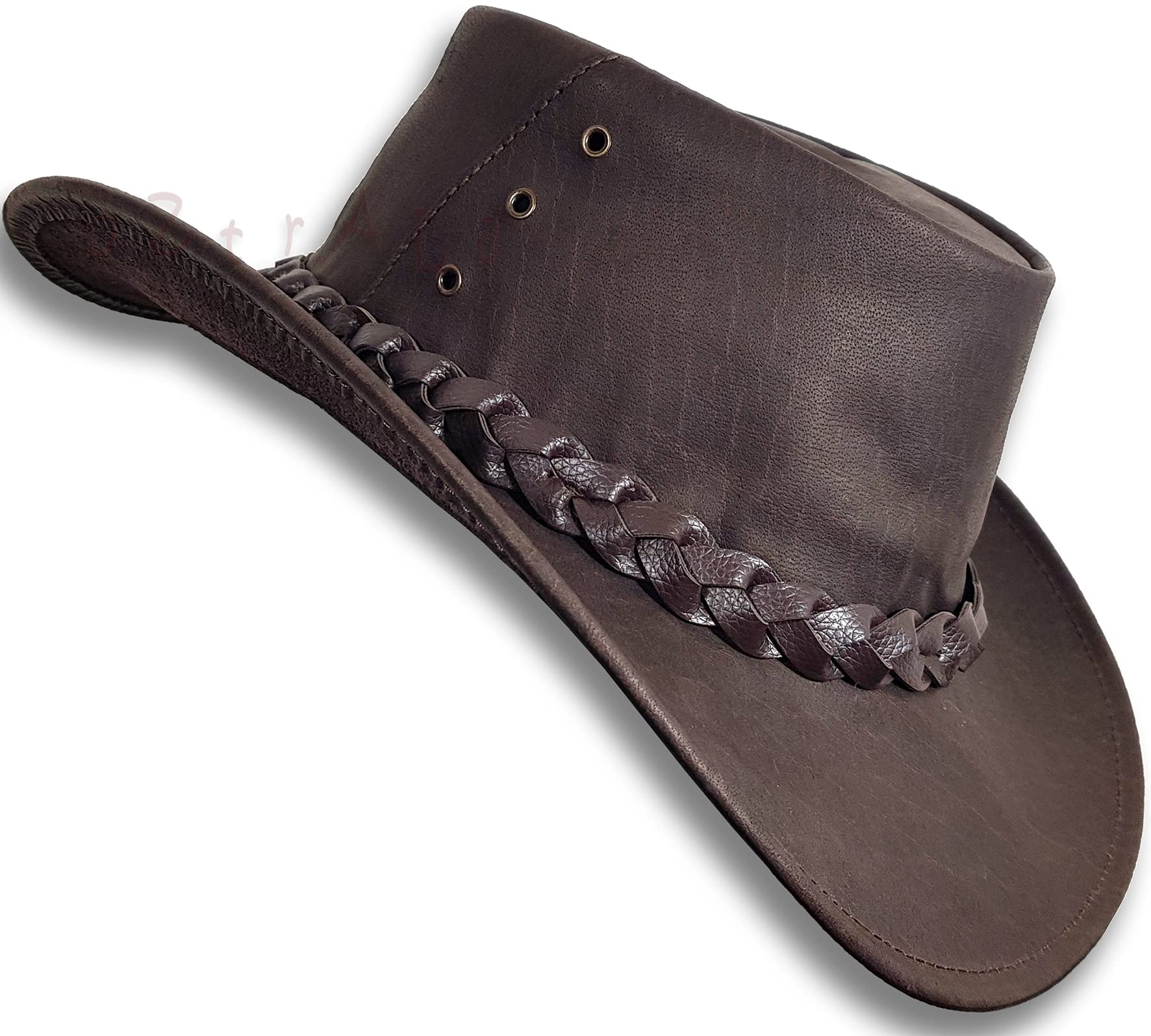 Leather Hat oztrala Australian Oiled Outback Aussie Western Cowboy