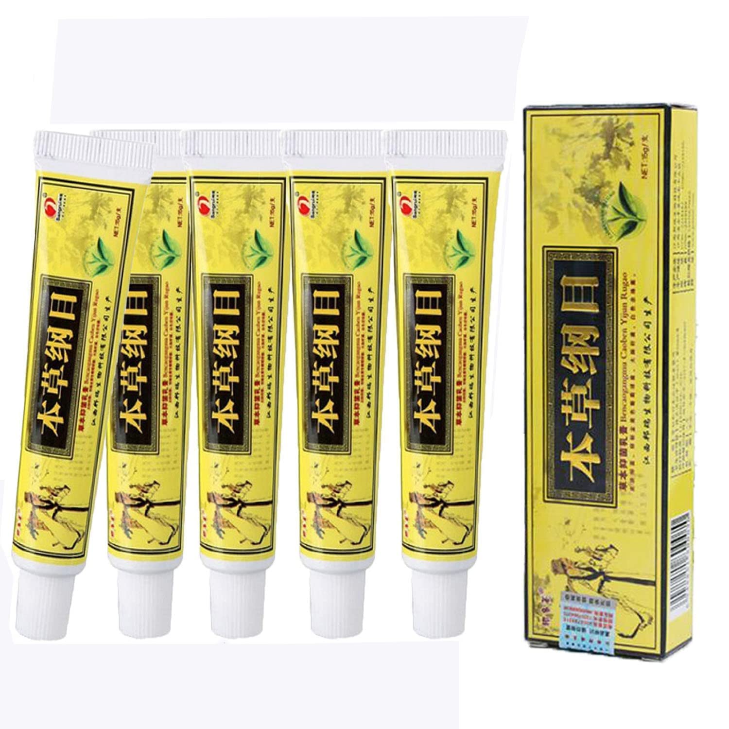 Bsmax 5pcs Natural Chinese Herbal Eczema Psoriasis Creams For Dermatitis And Pruritus Psoriasis