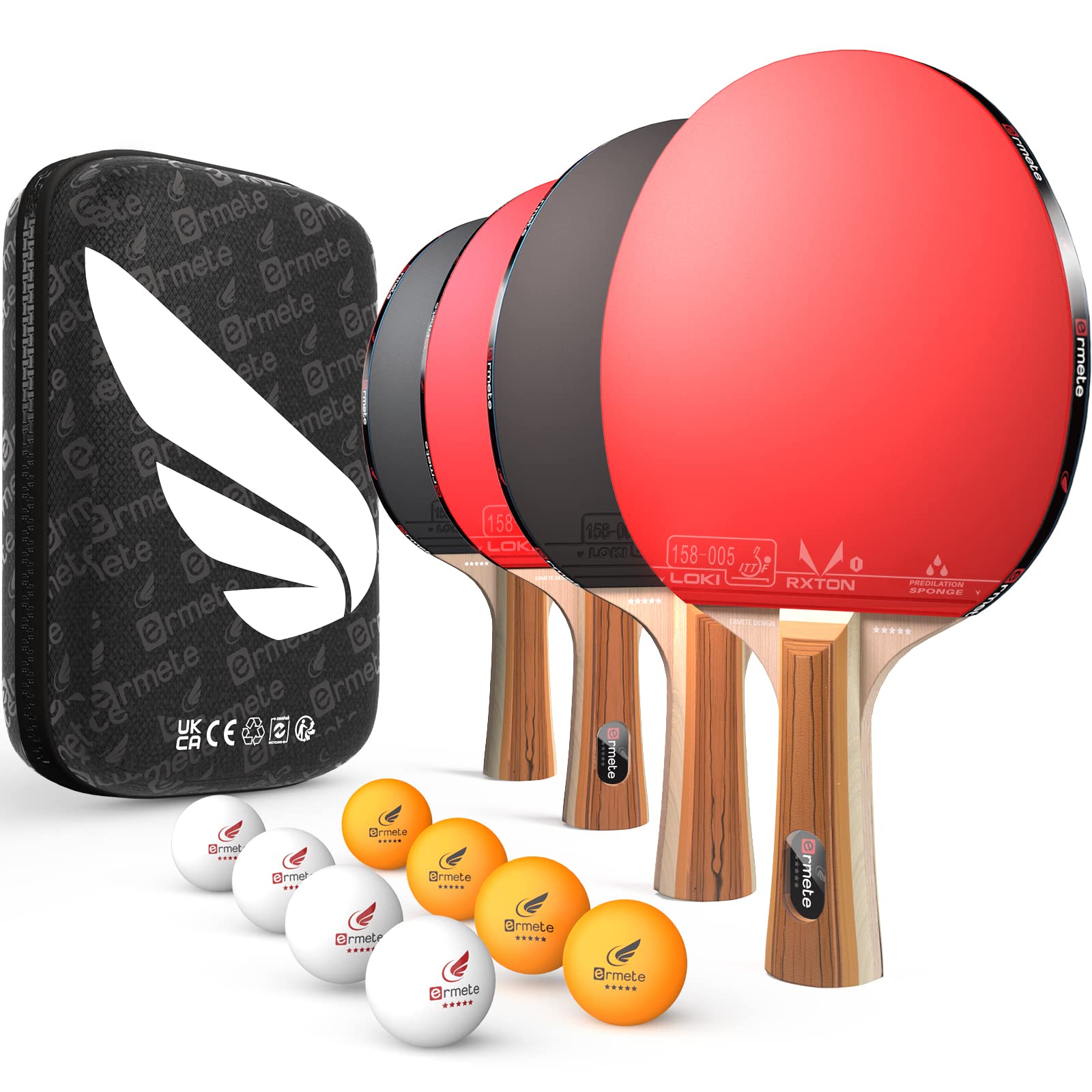 Killerspin Jet800 SPEED N2 Ping Pong Paddle with Storage Case Red/Black  825509110117