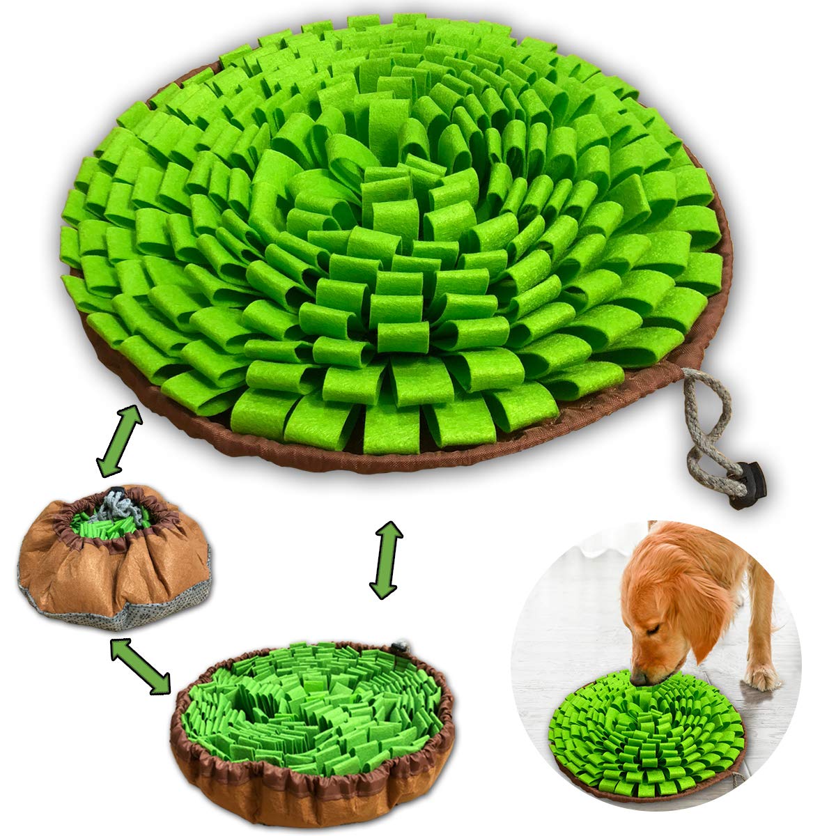 NEECONG Dog Snuffle-Mat Slow-Feeder-Bowl - Simulating Grassland for  Boredom, Encourages Natural Foraging Skills for Pet, Treat Indoor Outdoor  Stress